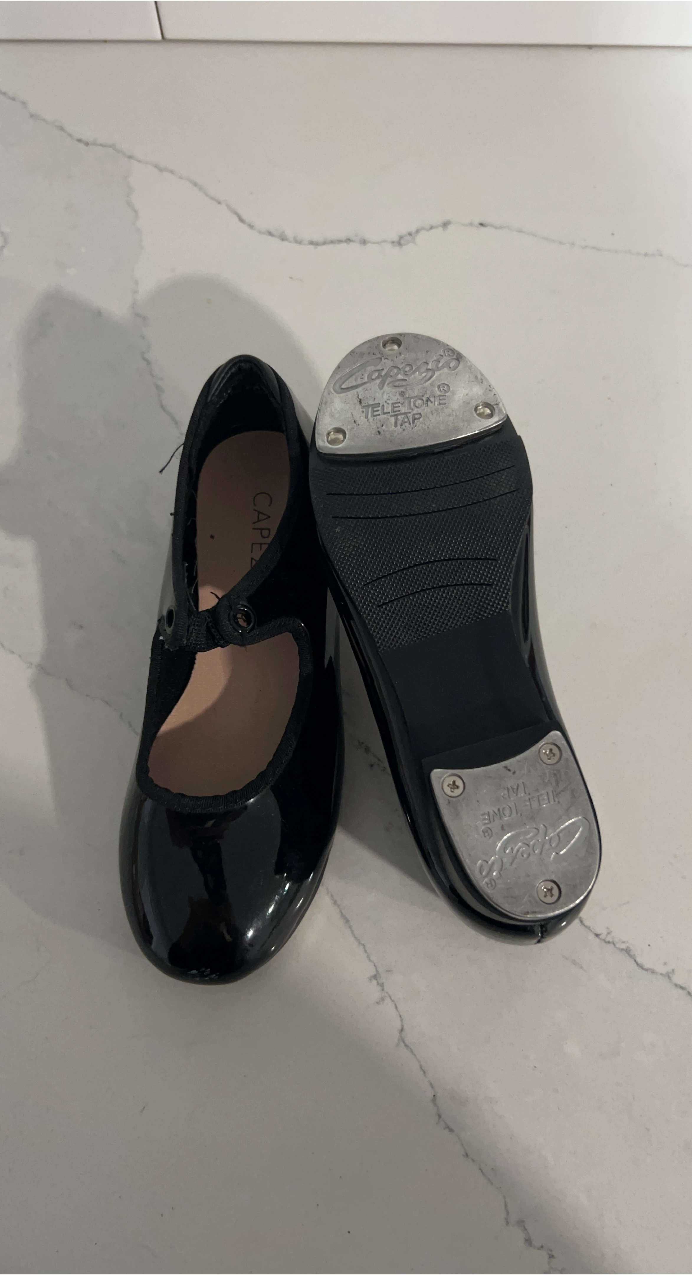 Capezio Black Tap Shoes size 121/2 image indicator(1)