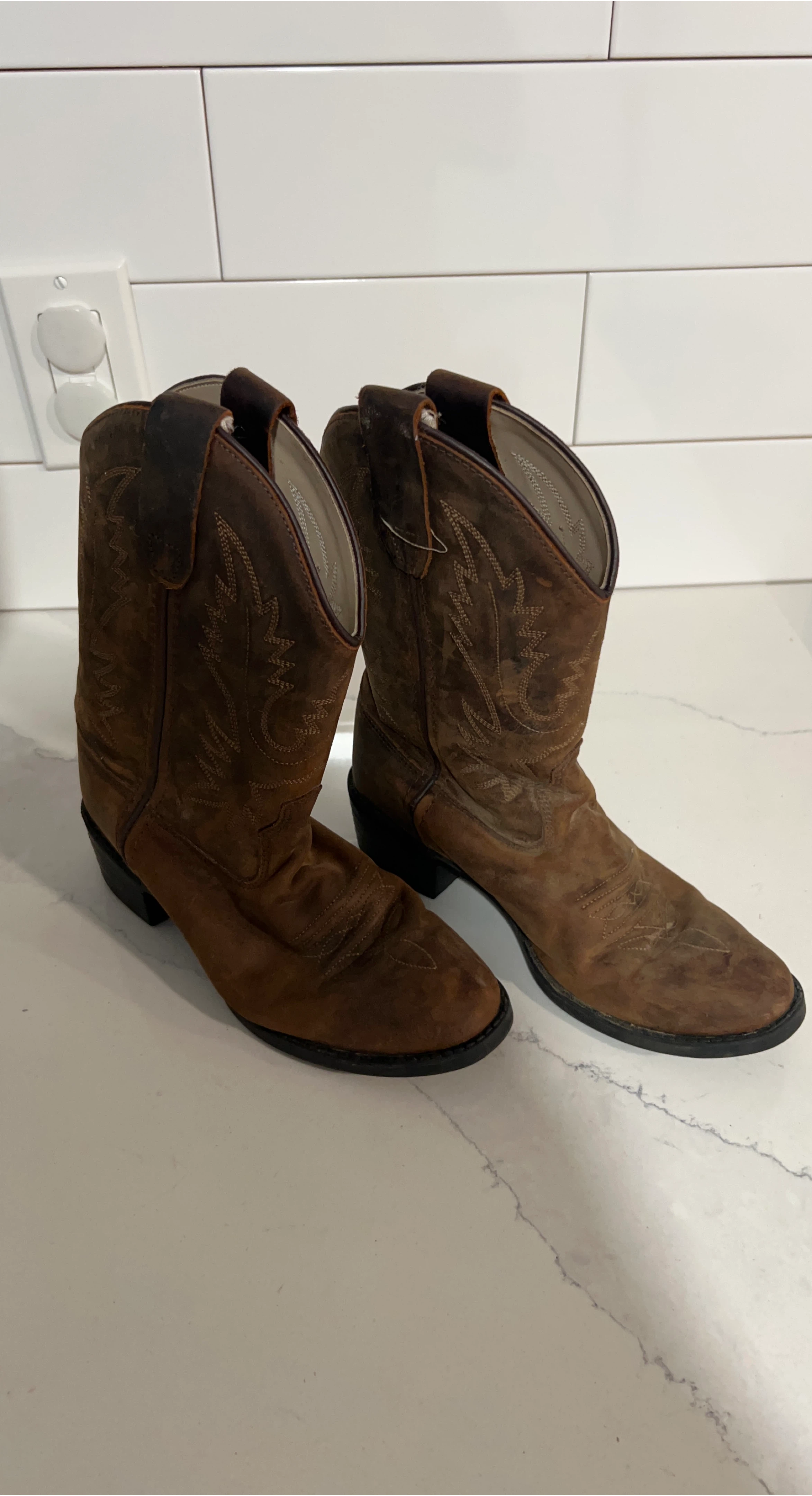 Brown Cowboy Boots size 1 image indicator(1)
