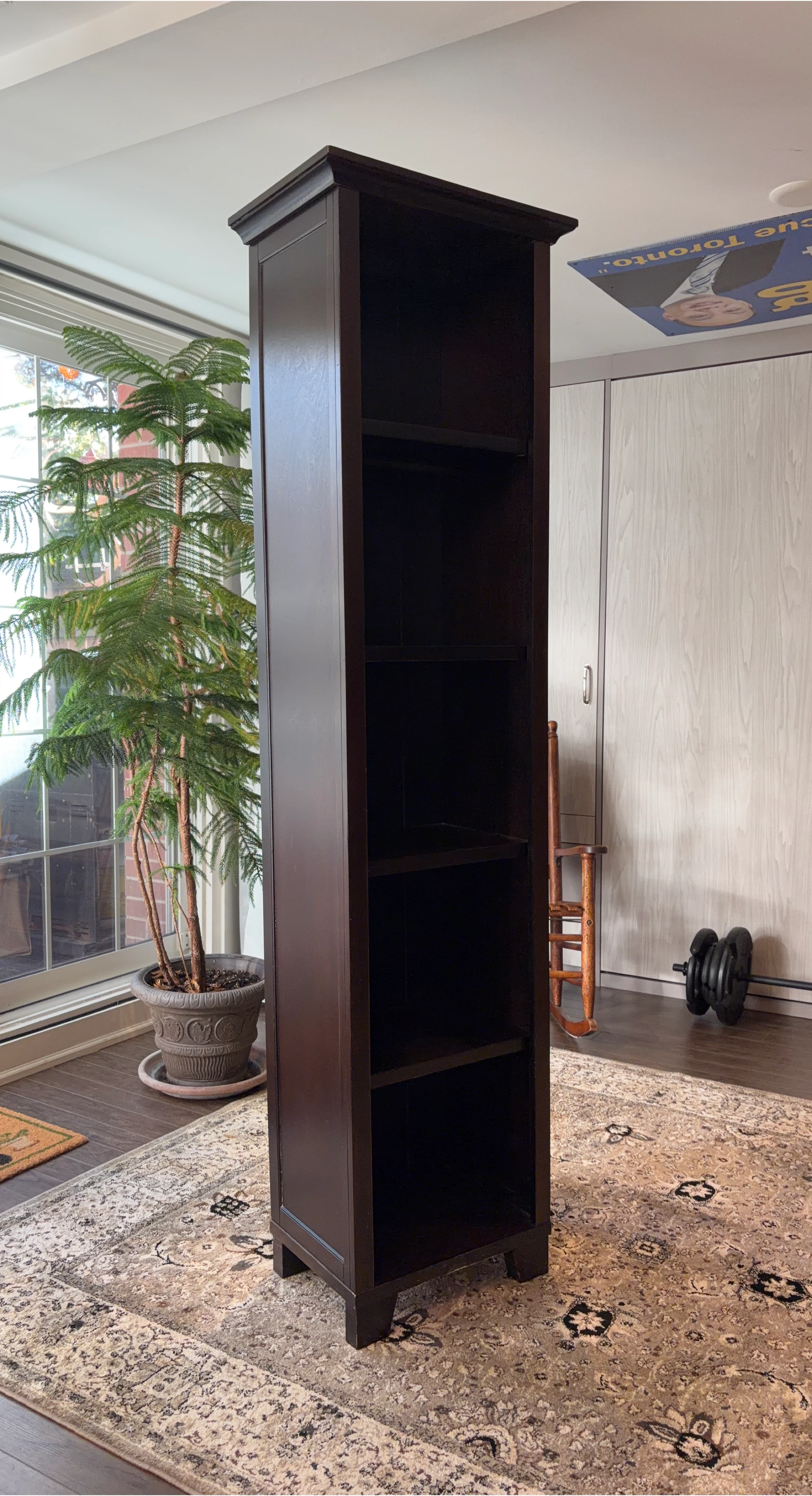 Dark Brown Wooden Bookcase