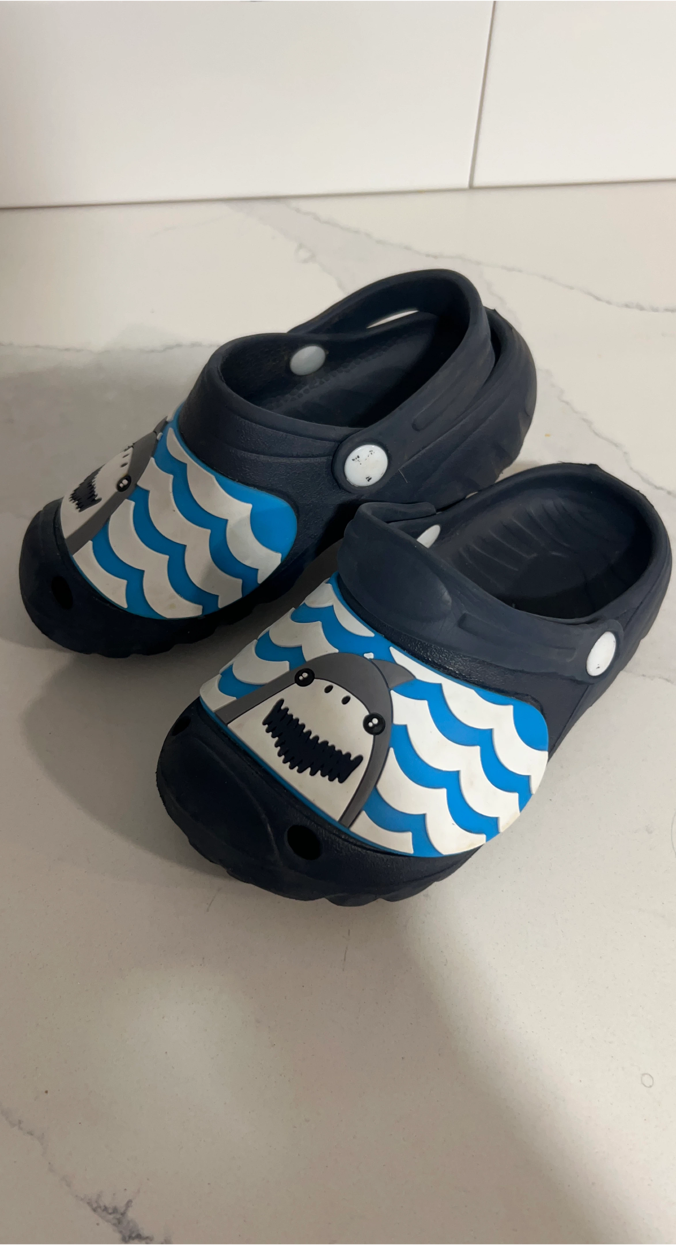 Cute Navy Blue Shark size 9