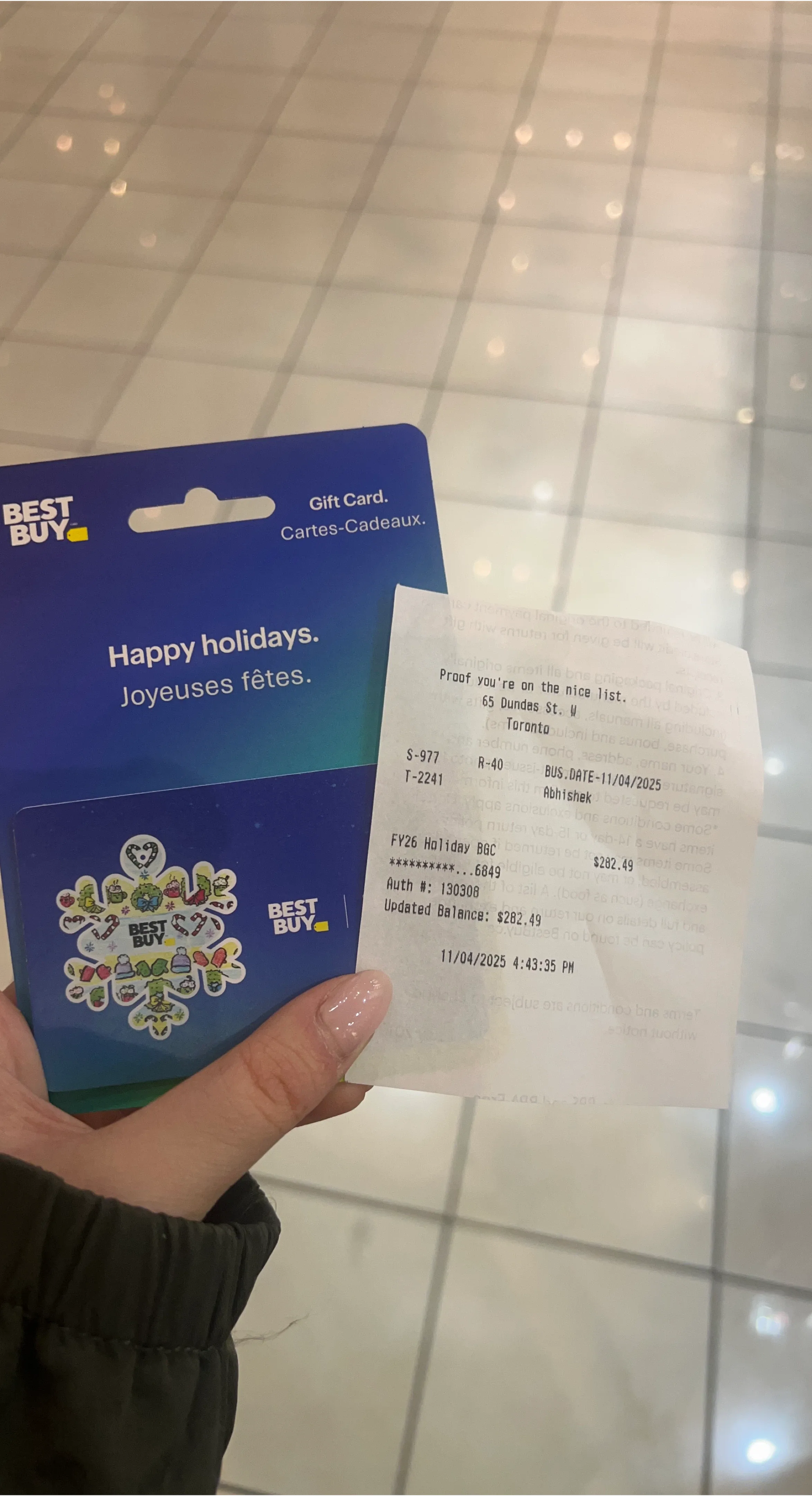 Best Buy $282 giftcard