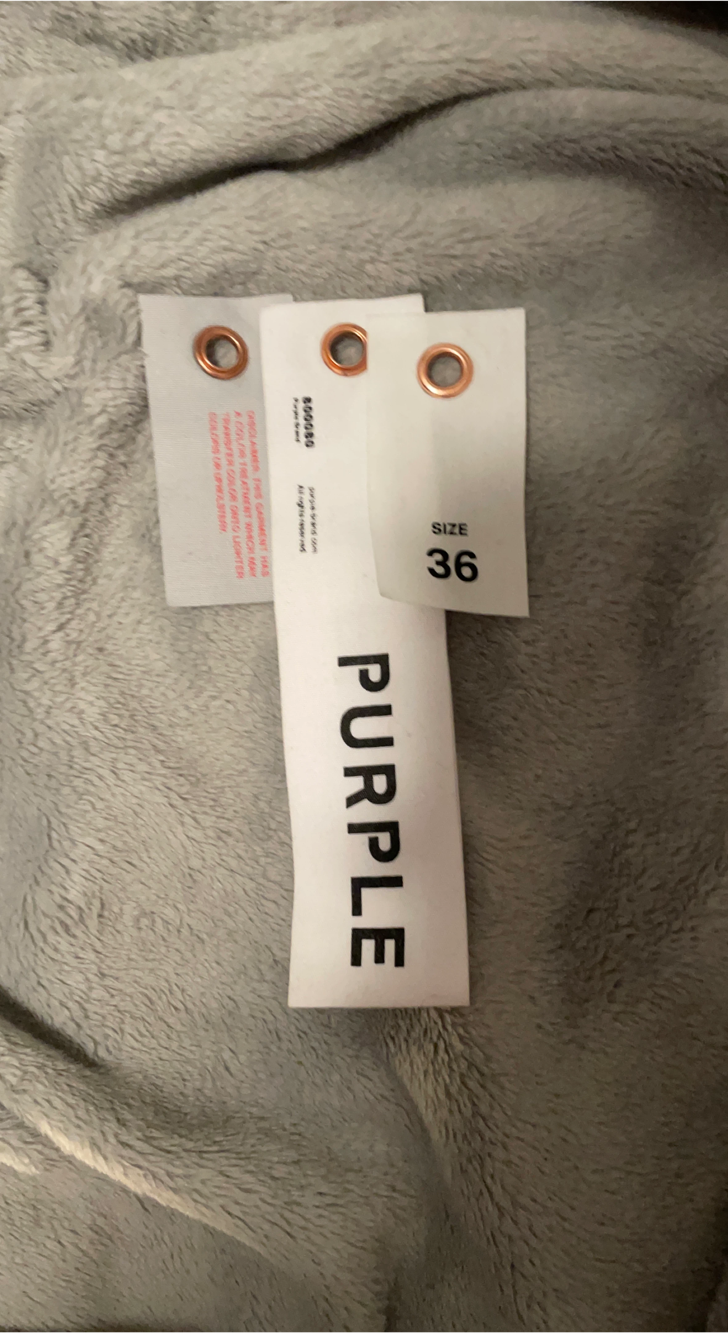 Purple Brand Size 36 Tag.
