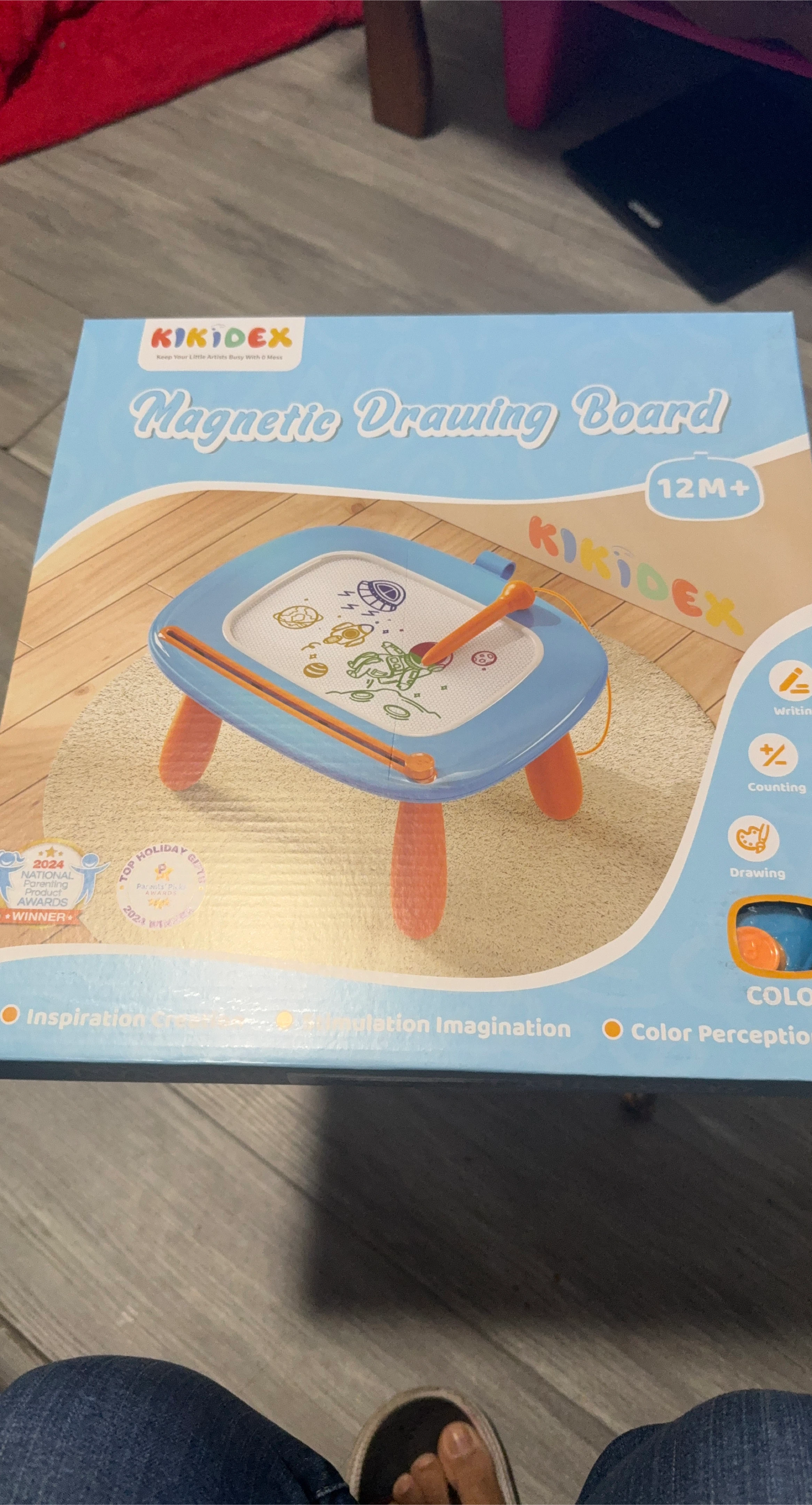 Kikidex Magnetic Drawing Board for Kids 12M+