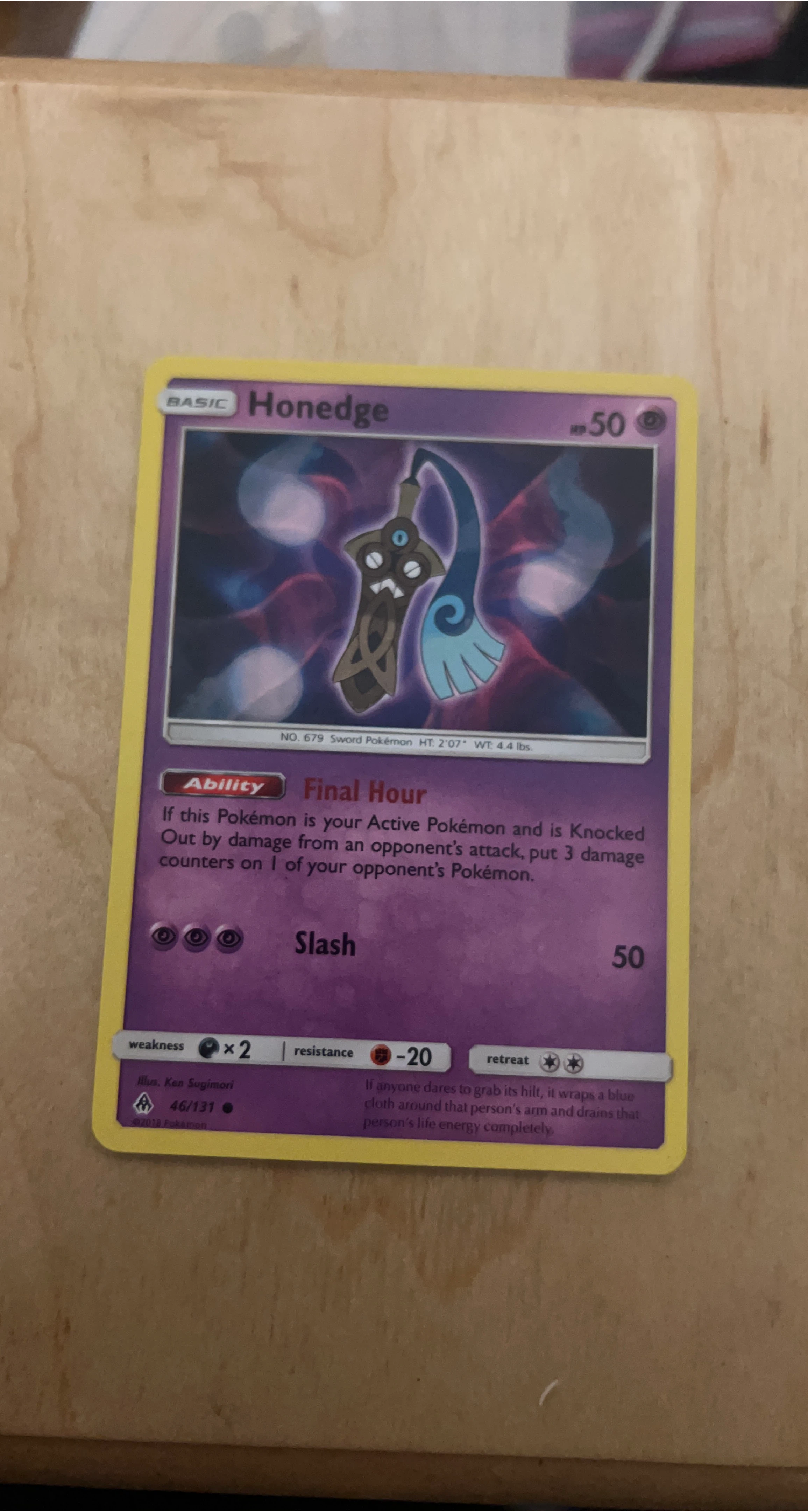 Honedge Pokémon Card image indicator(1)
