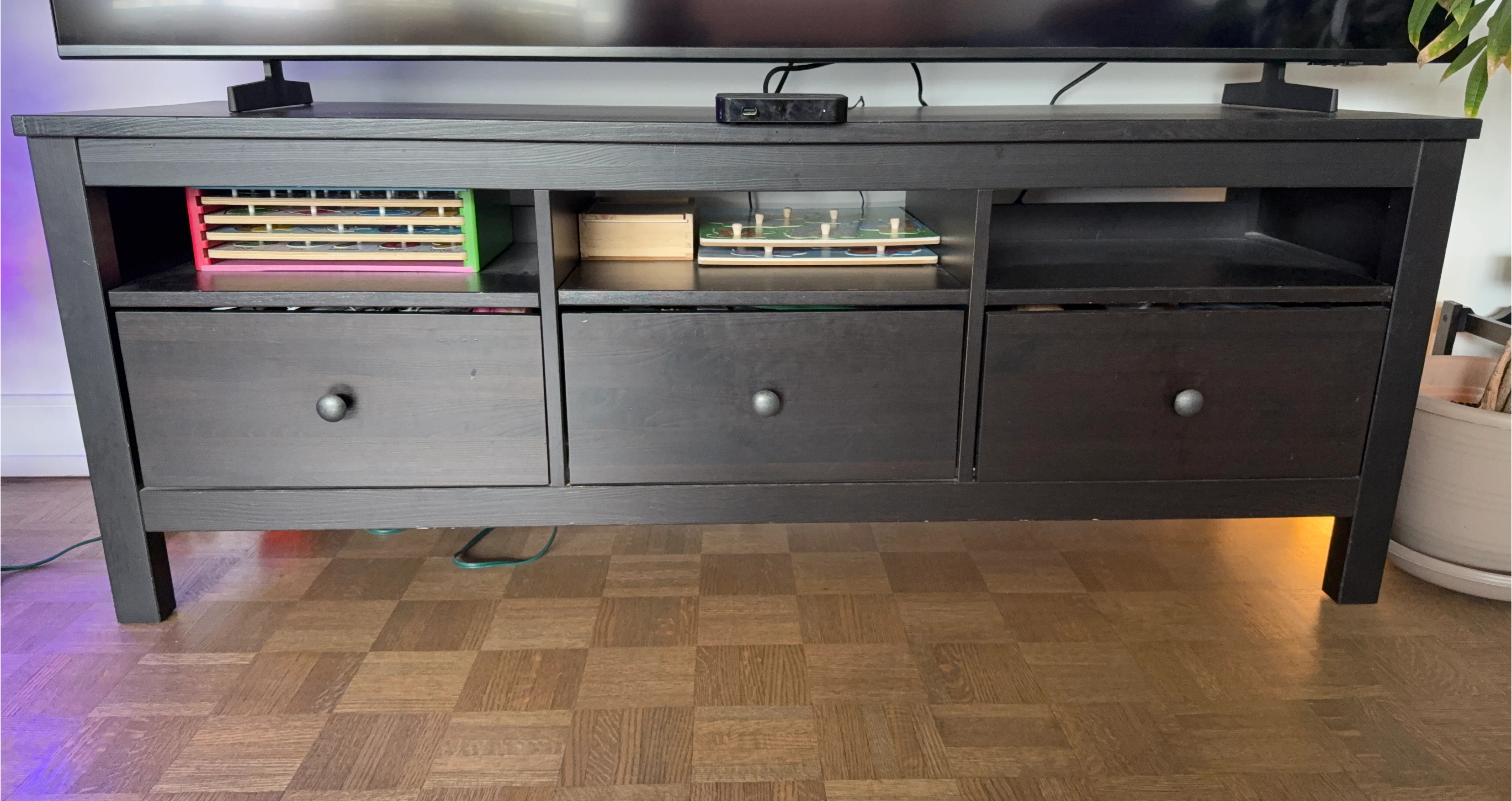 Dark Brown TV Stand with Drawers 🥕 thumbnail