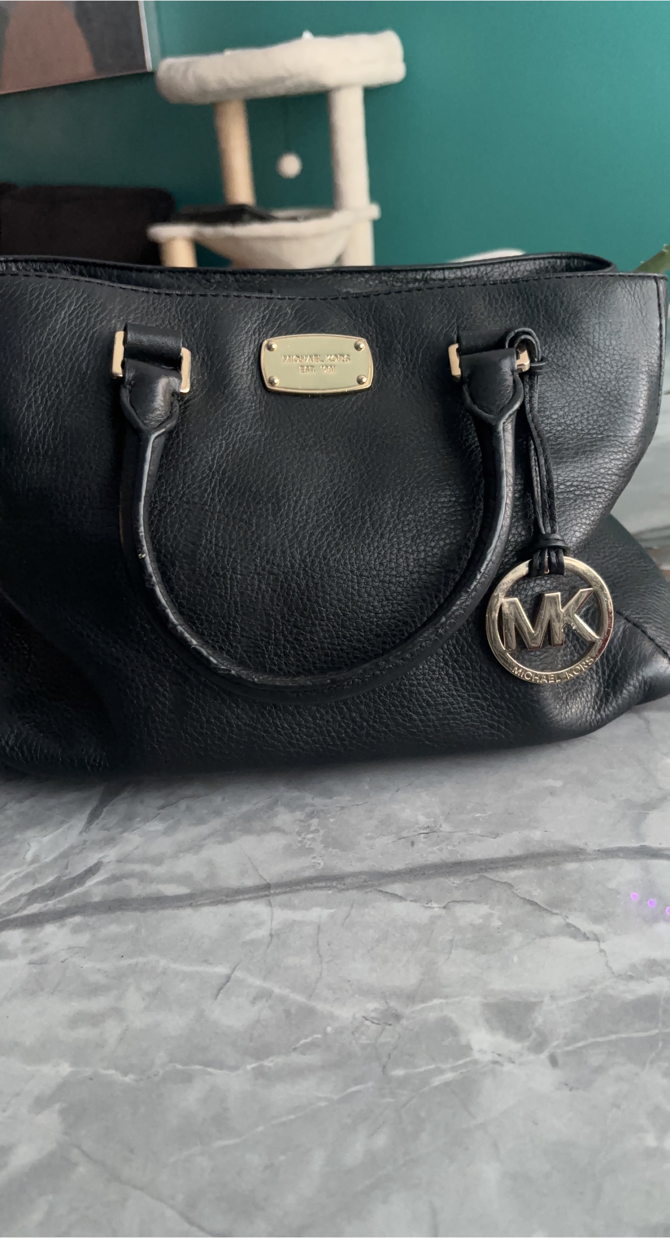 Michael Kors Black Leather Handbag thumbnail