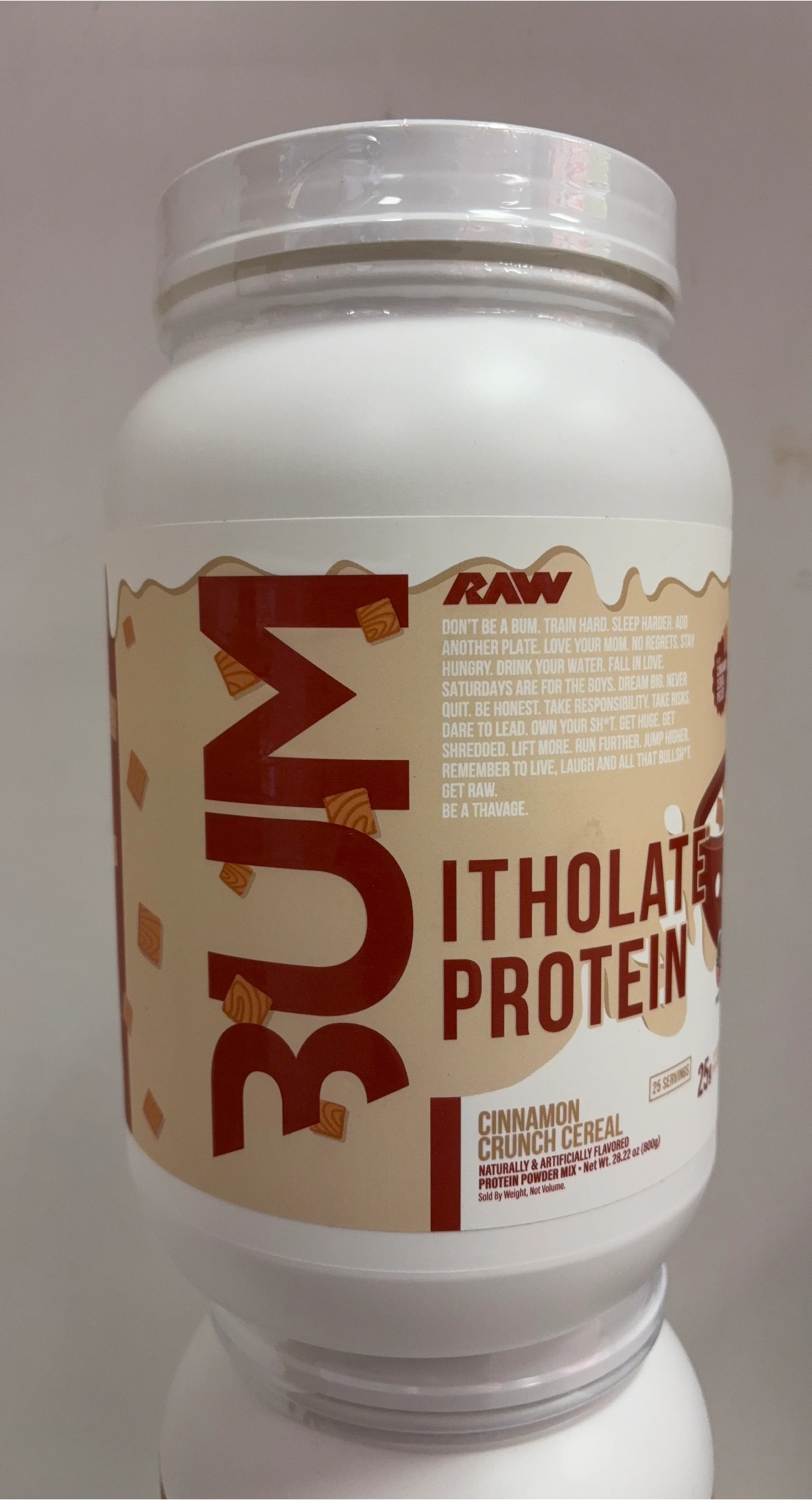 RAW Bum Itholate Protein - Cinnamon Crunch Cereal