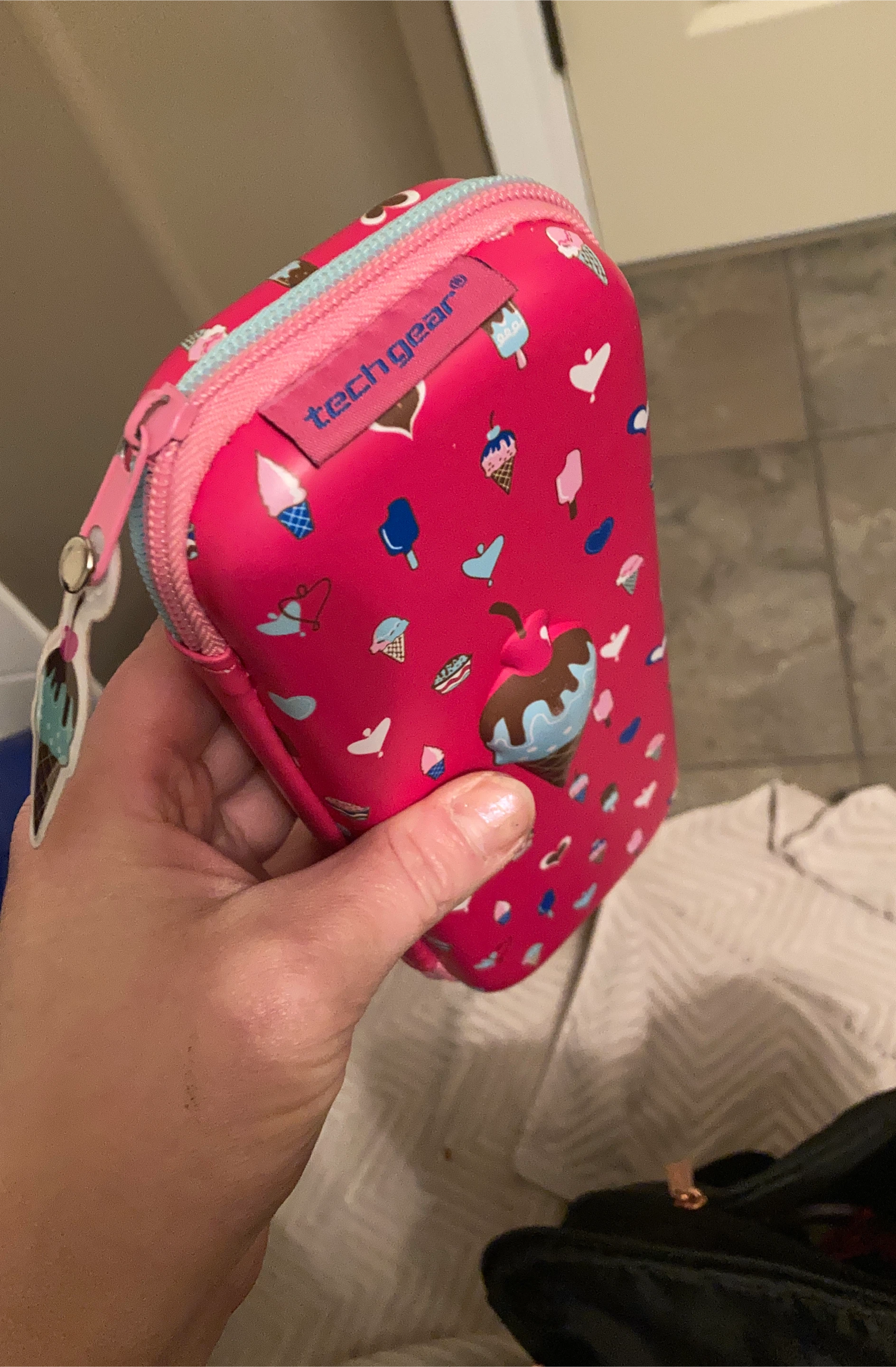 Tech Gear Pencil Case - Pink Ice Cream Print