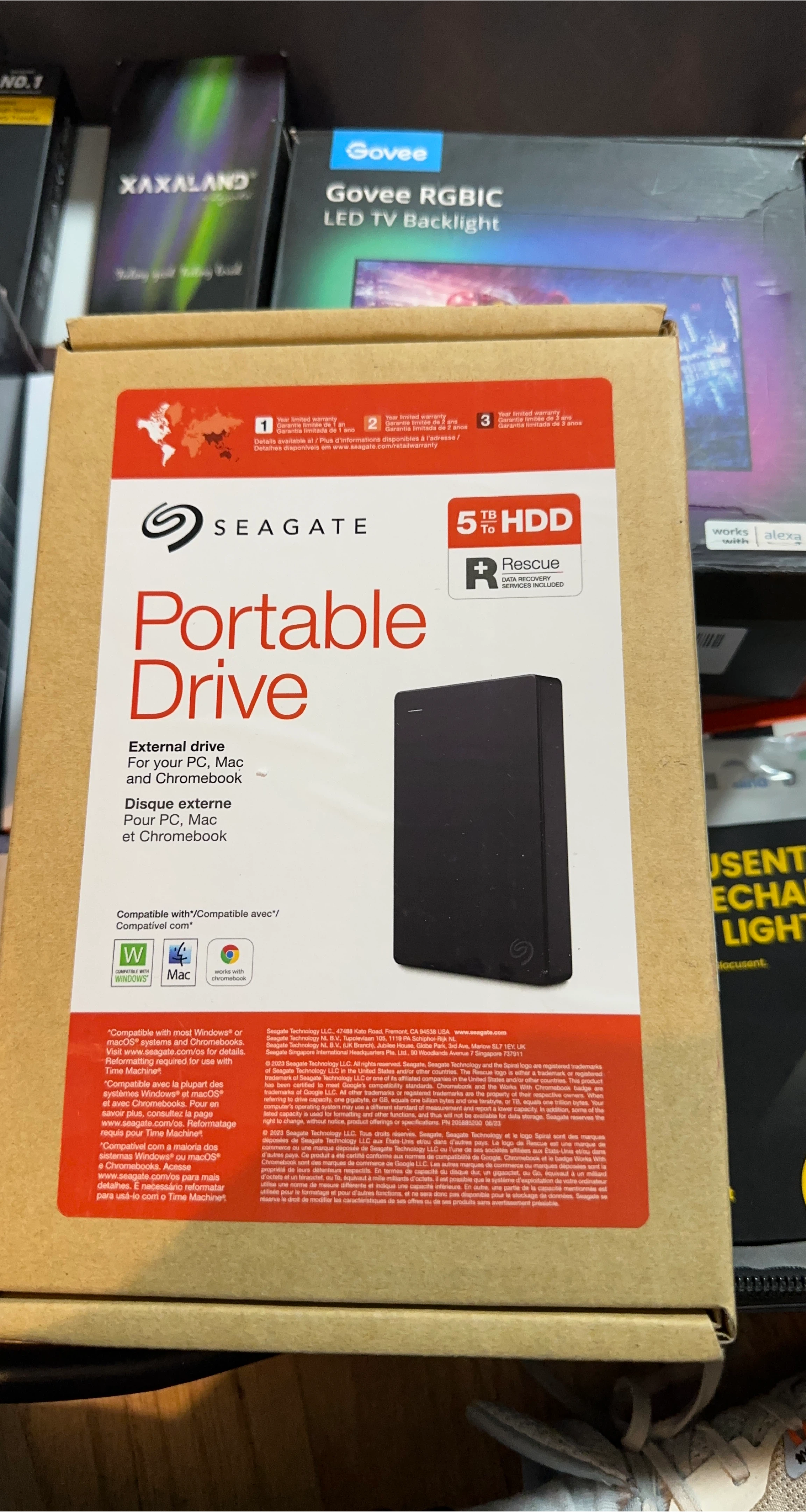 Seagate Portable 5TB External Hard Drive - New