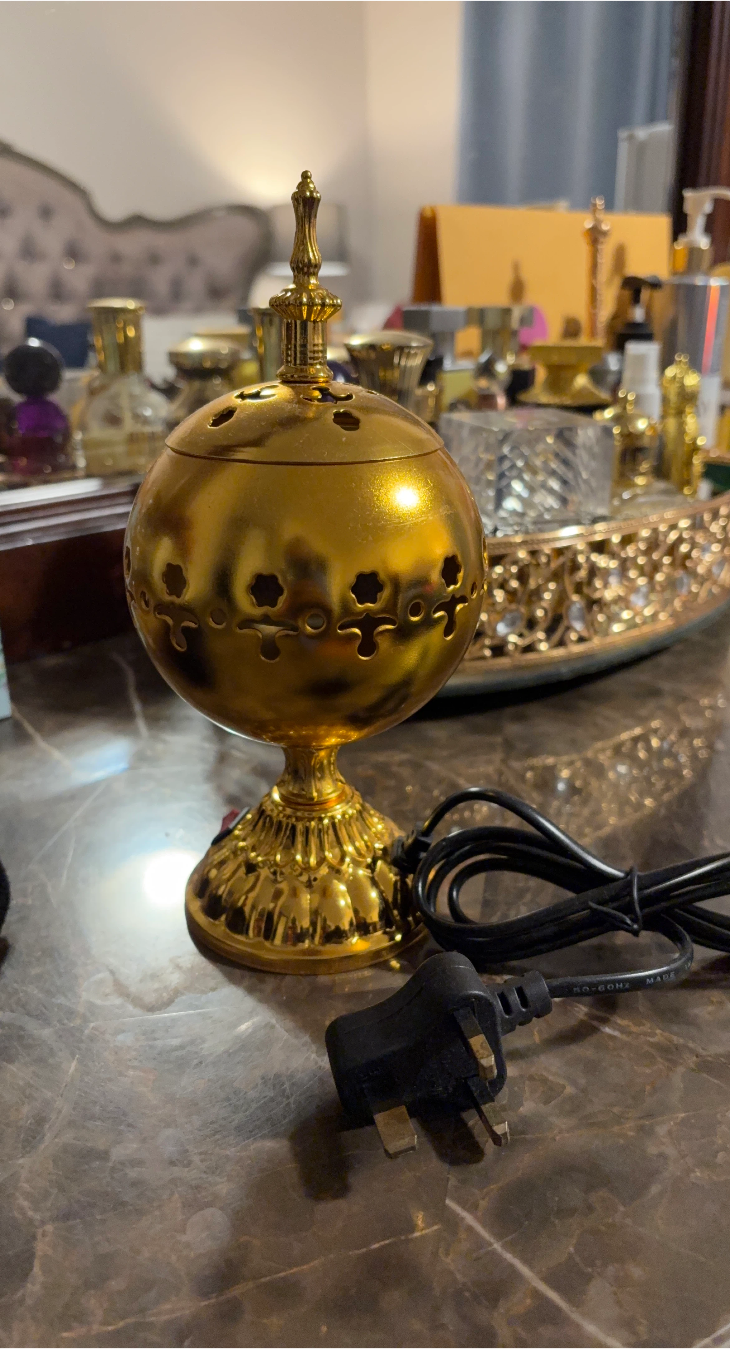 Gold Electric Bukhoor Incense Burner