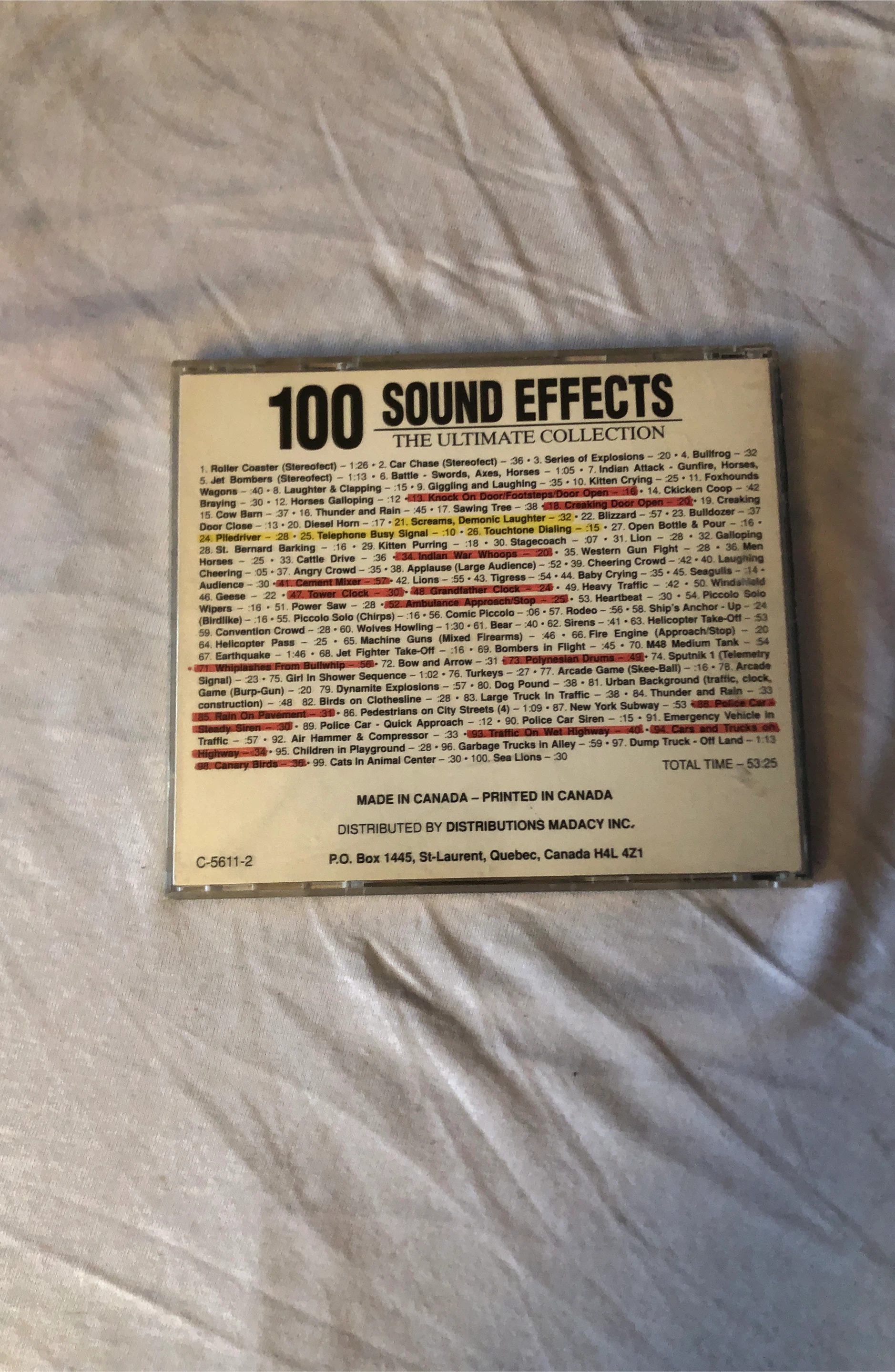 100 Sound Effects - The Ultimate Collection CD