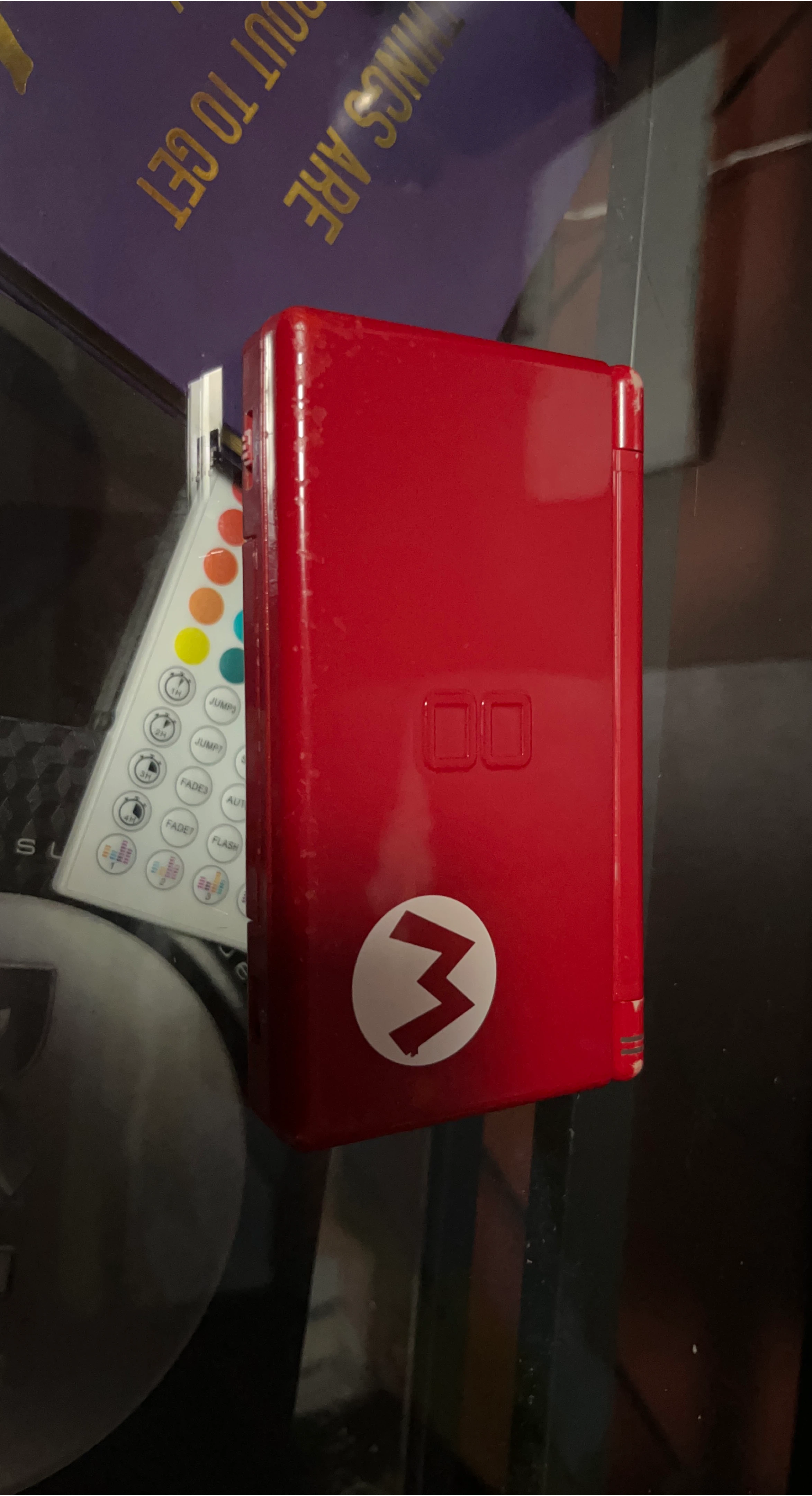 Red Nintendo DS with Charger