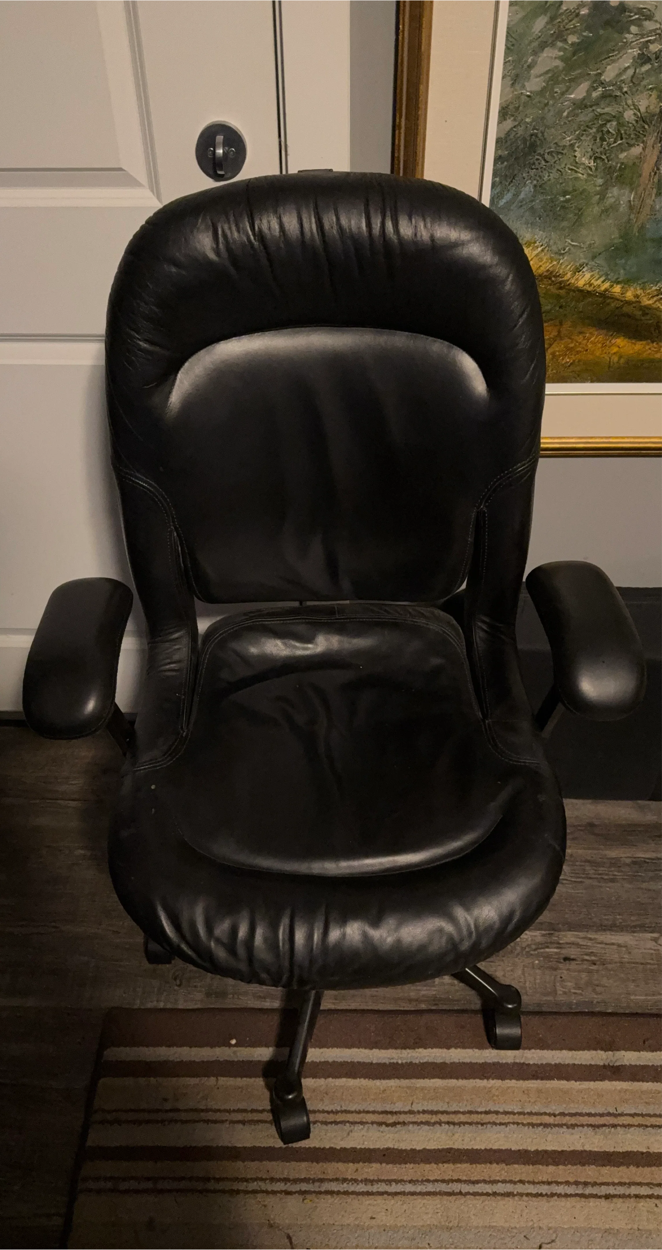 Black Leather Herman Miller Office Chair