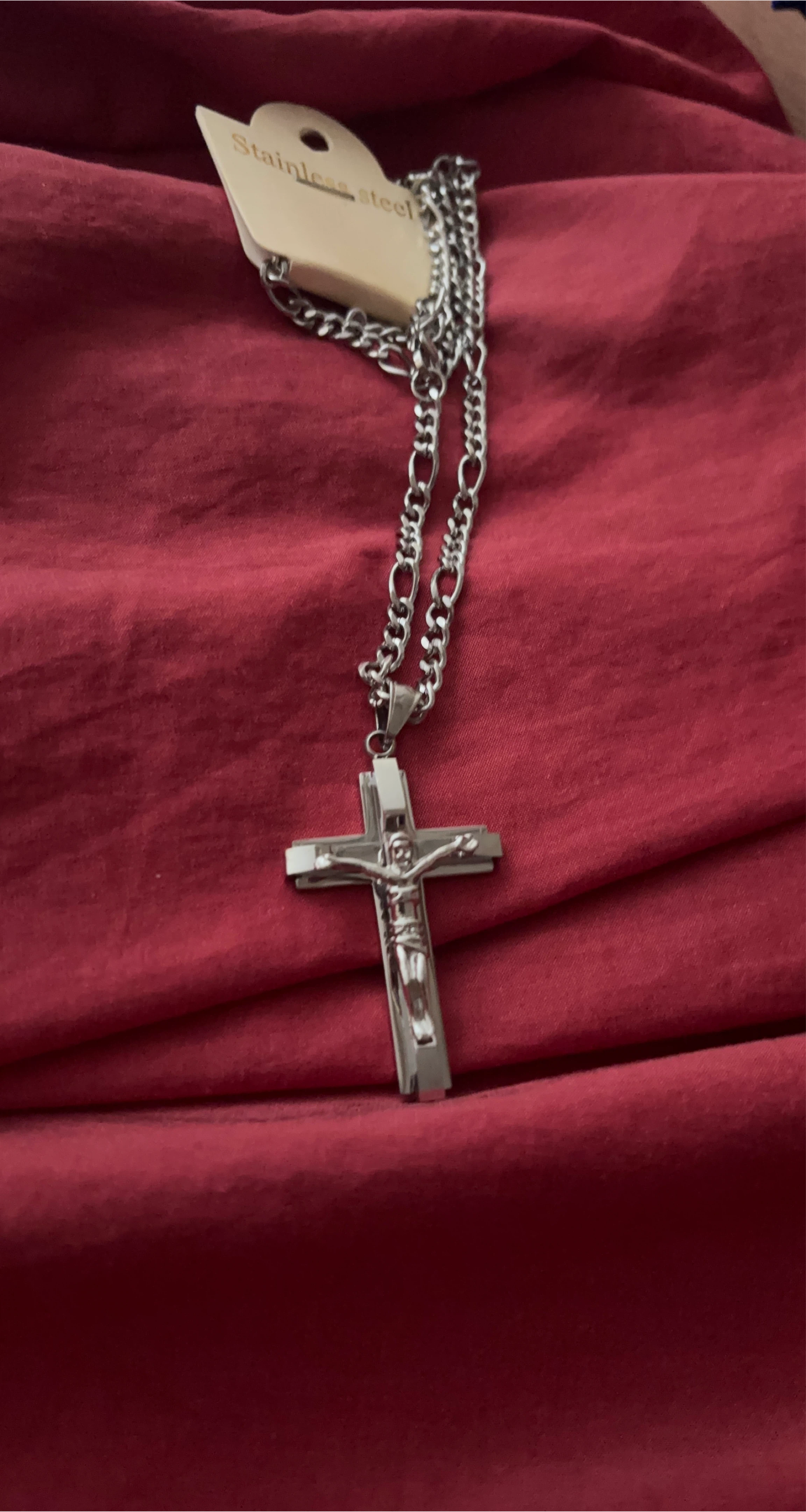 Stainless Steel Cross Pendant Necklace