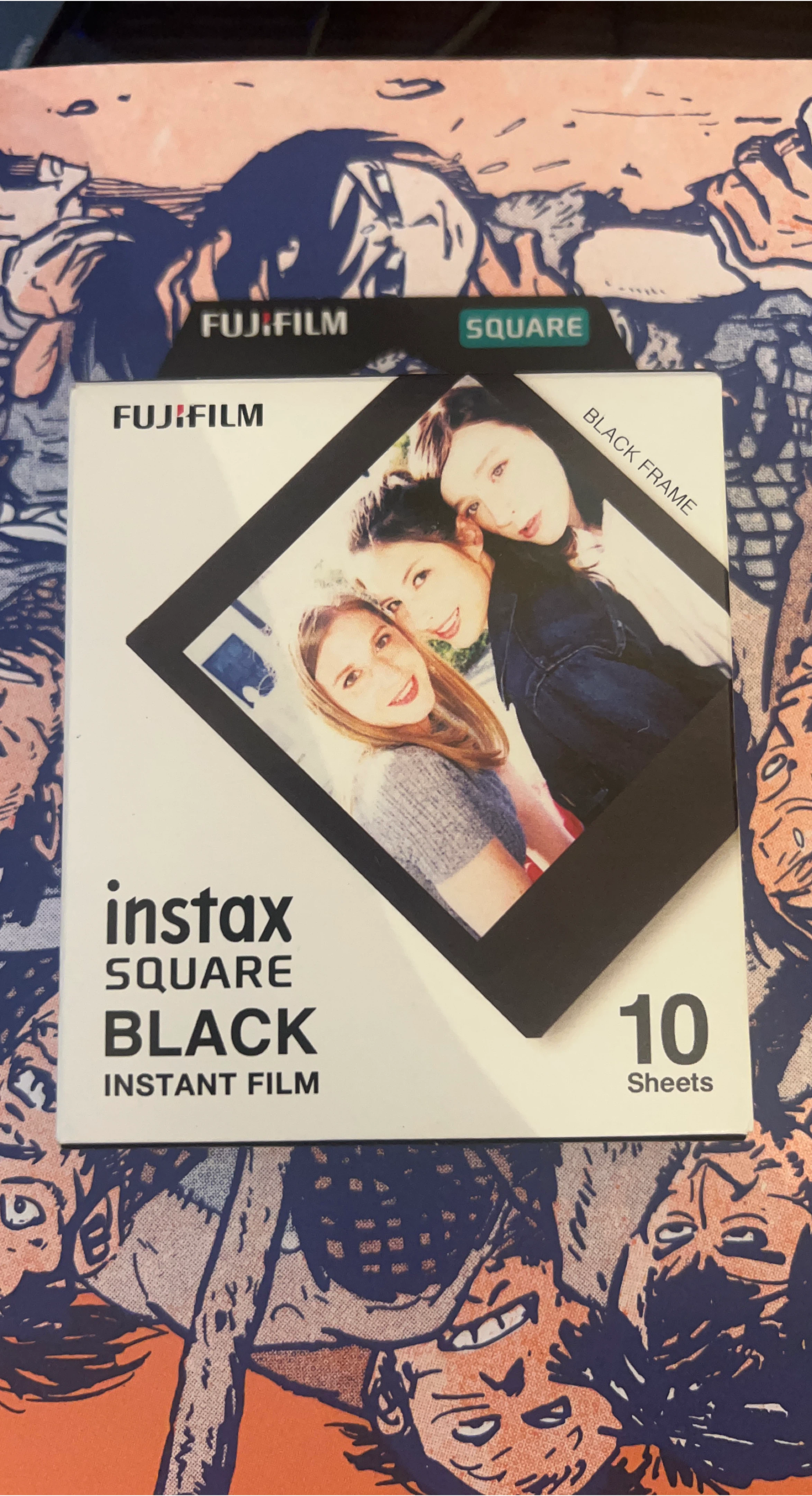 Fujifilm Instax Square Black Instant Film - 10 Sheets