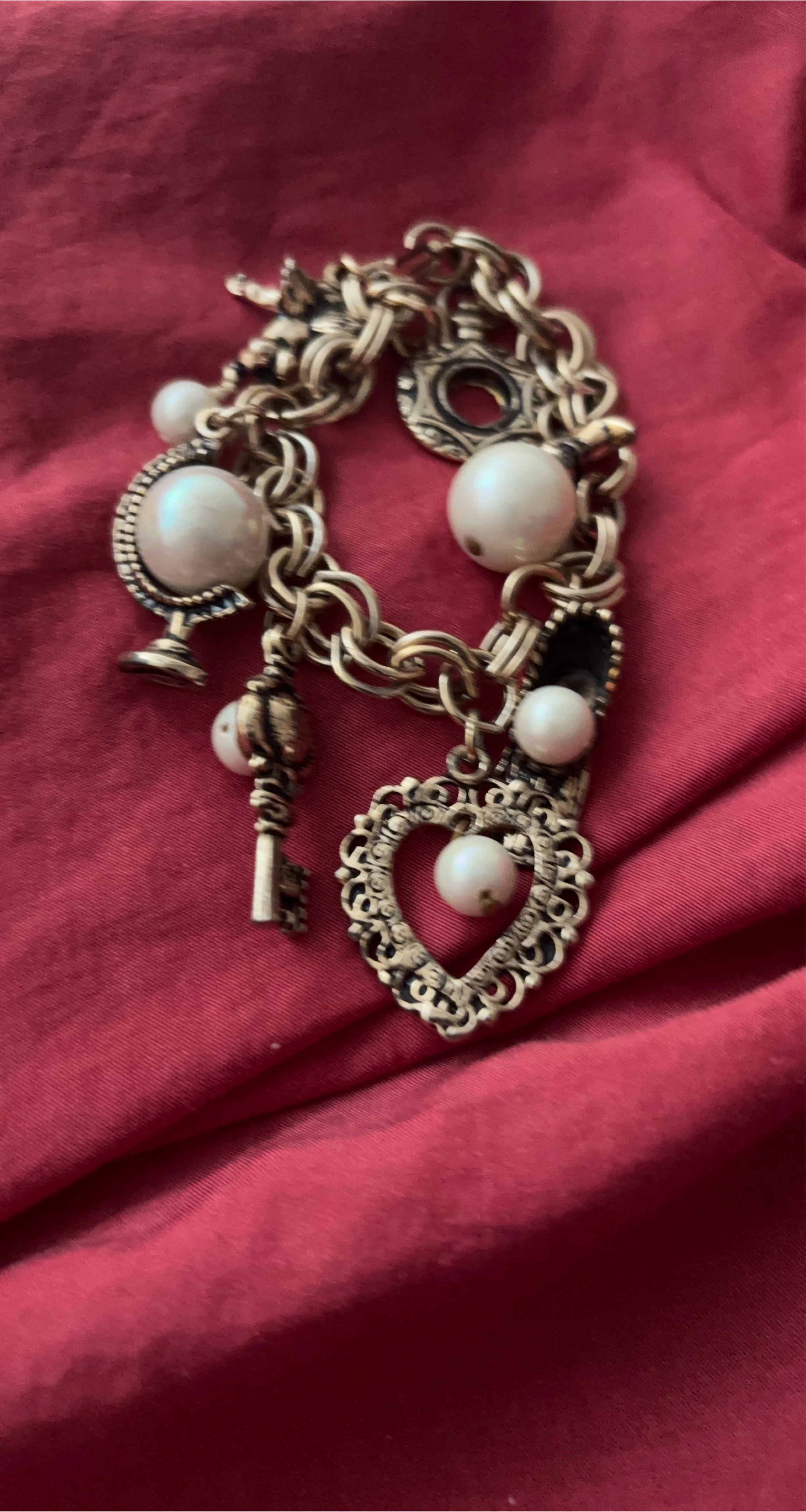Pearl & Charm Bracelet