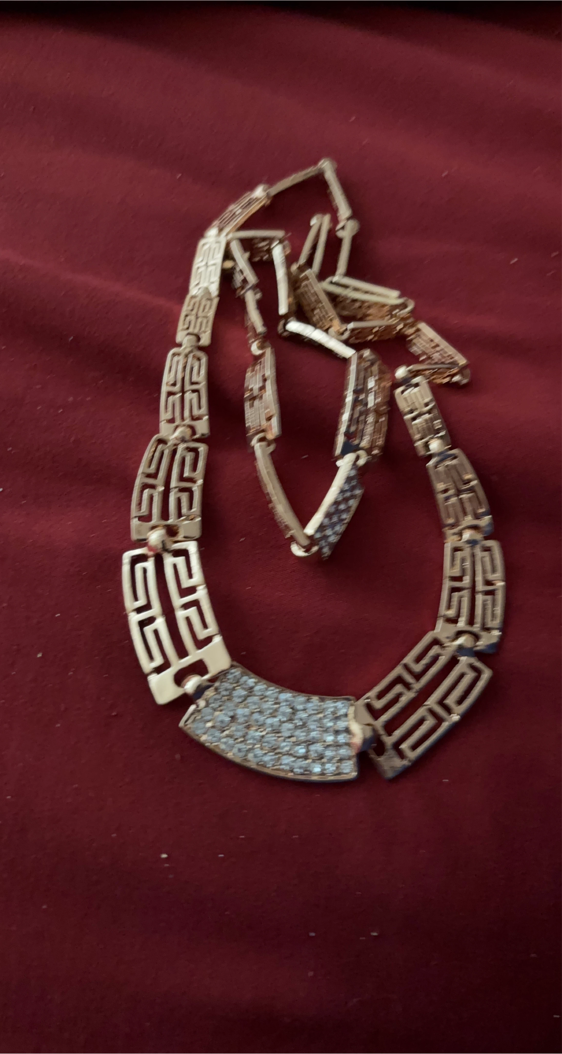 Gold Tone Statement Necklace thumbnail