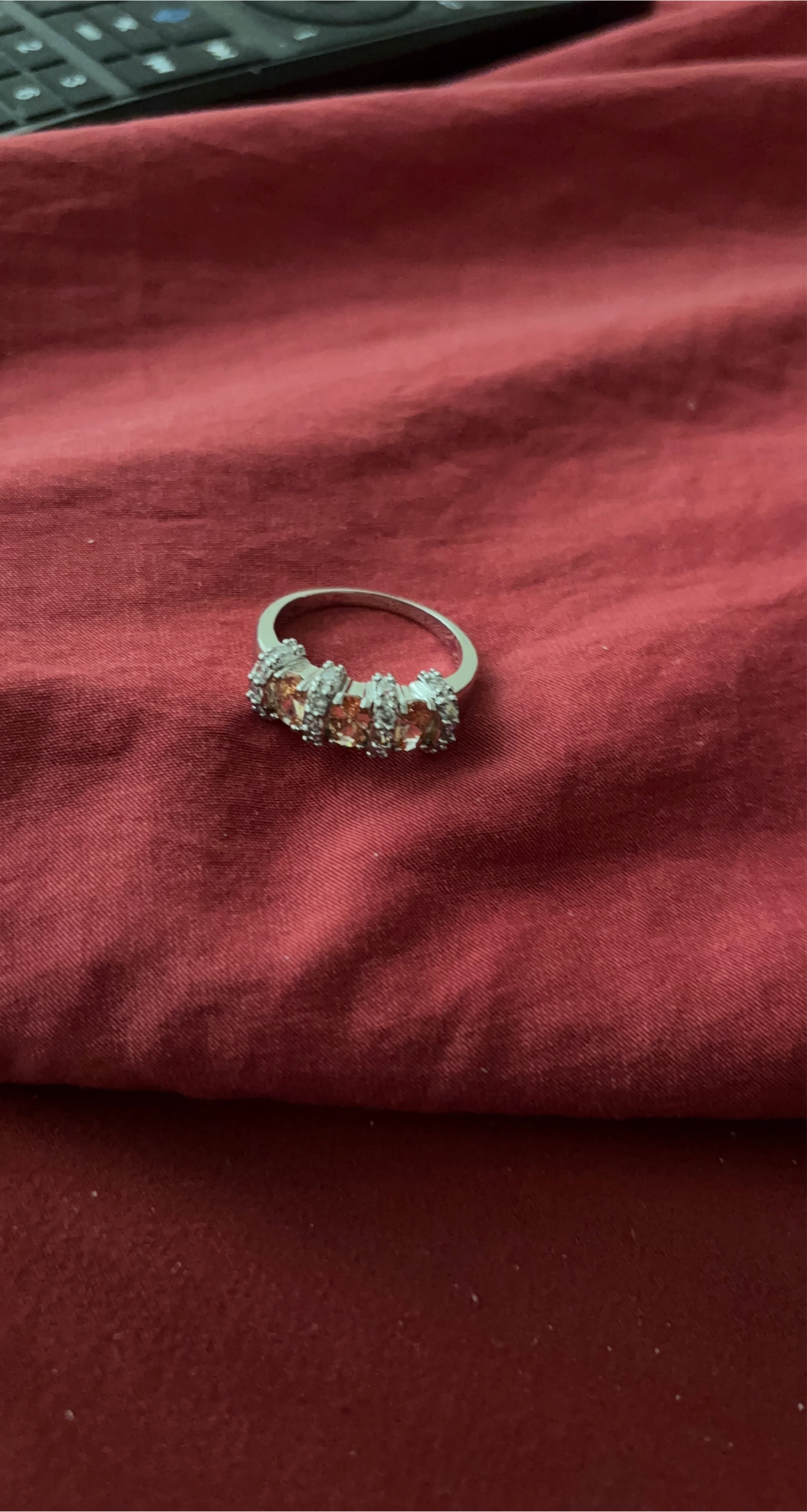 Ring with Orange Stones
