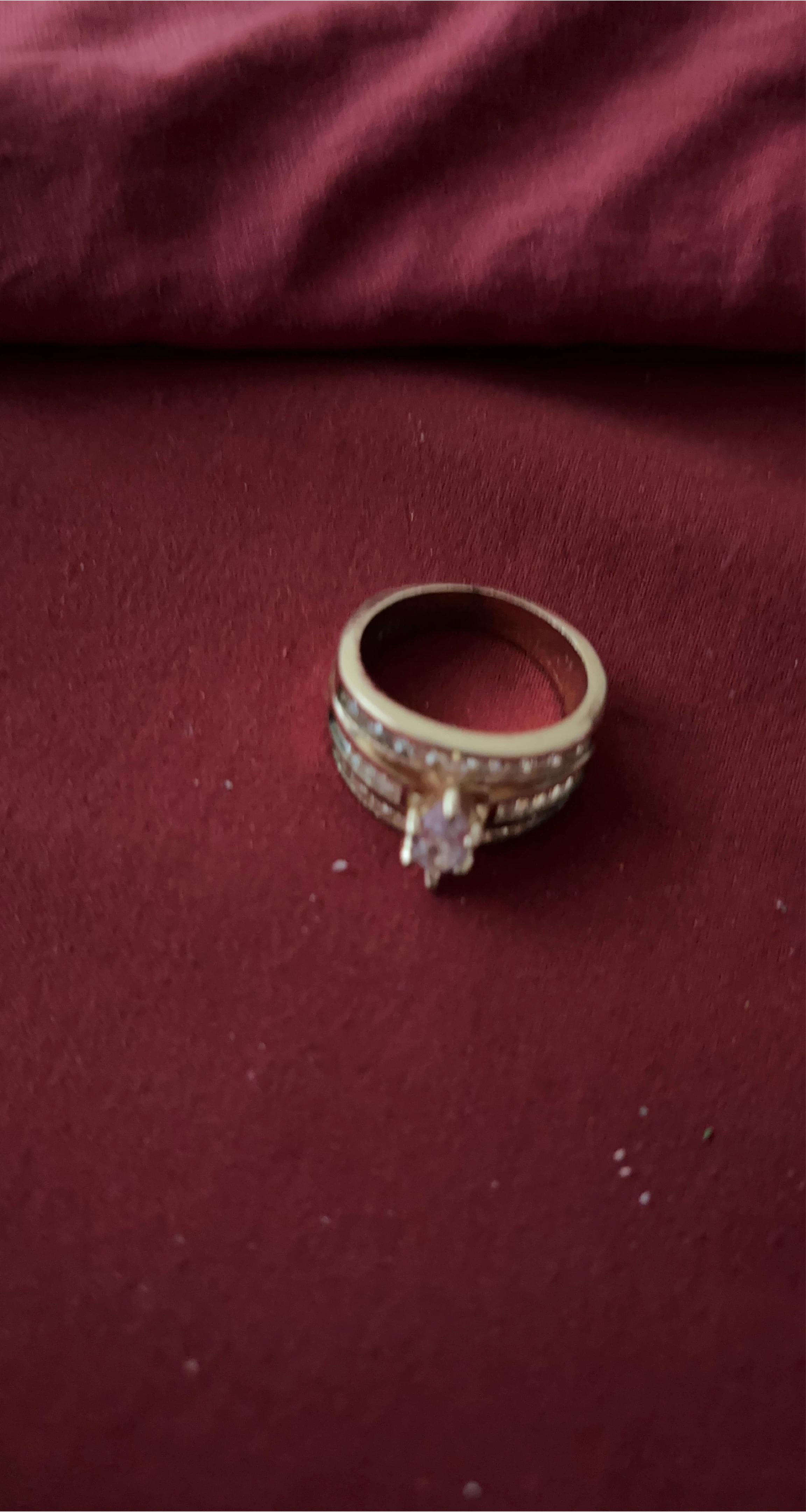 Gold Ring with Pink Stone