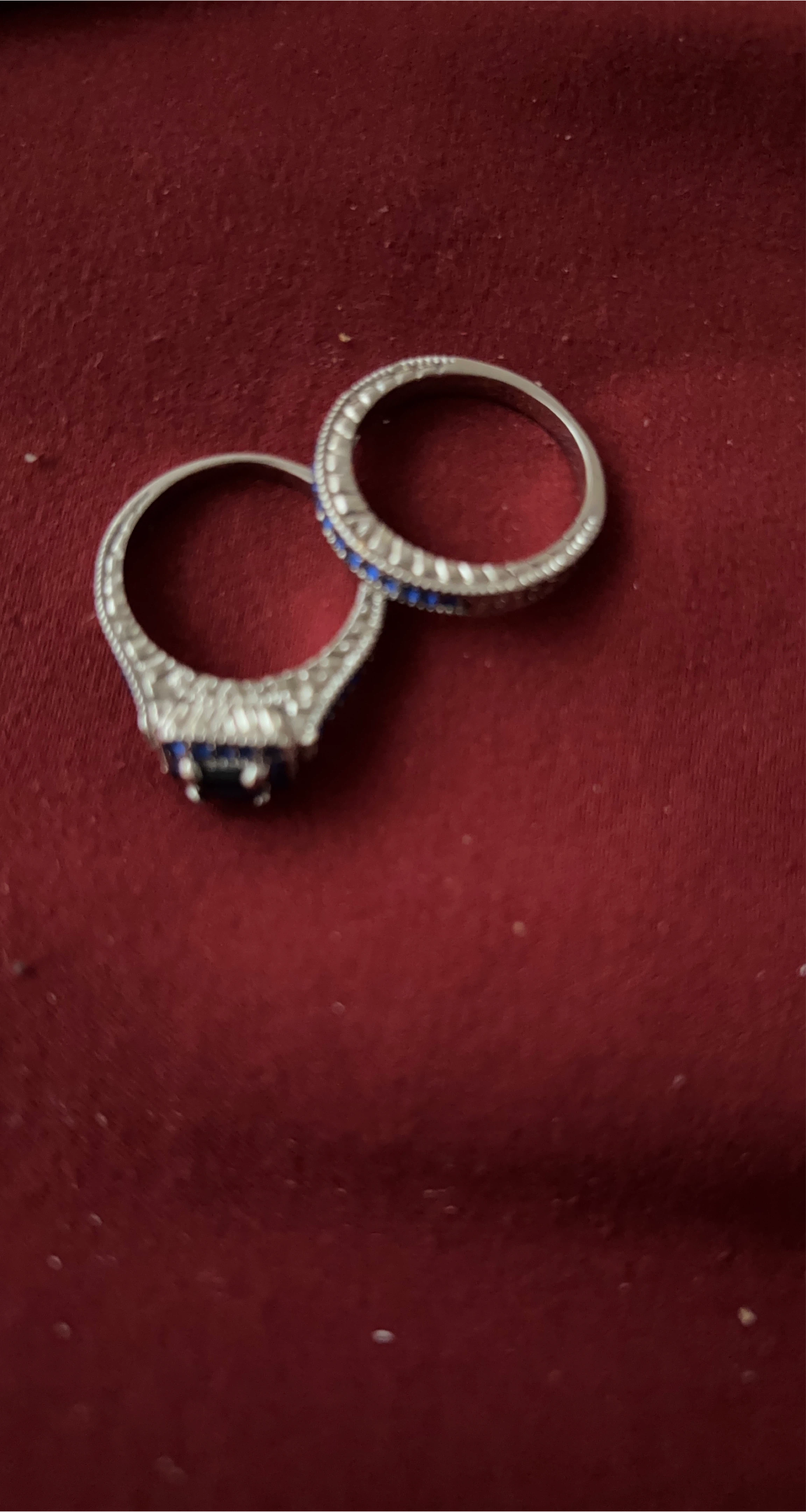 Ring Set with Blue Stone