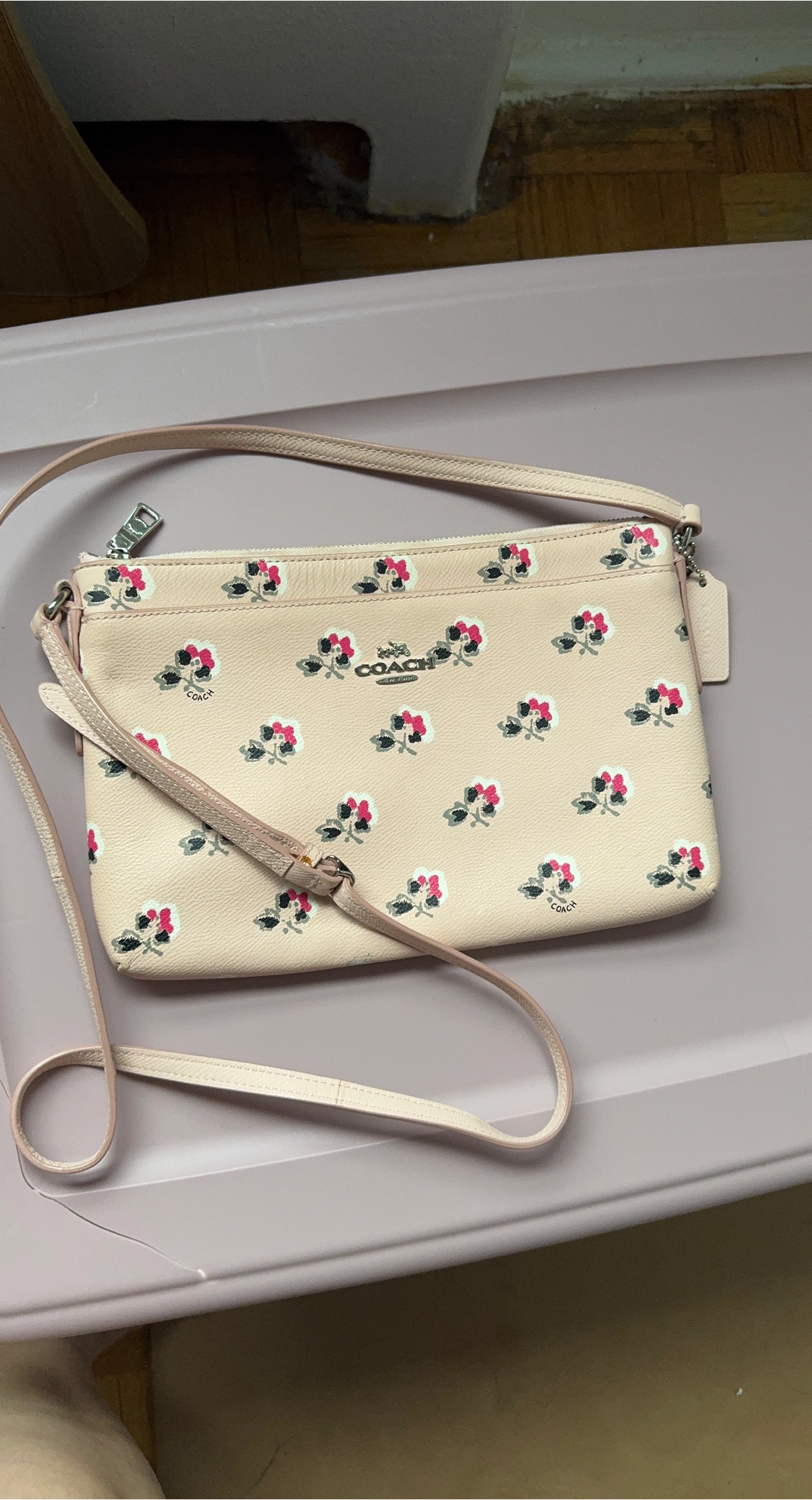 Coach Floral Print Crossbody Bag