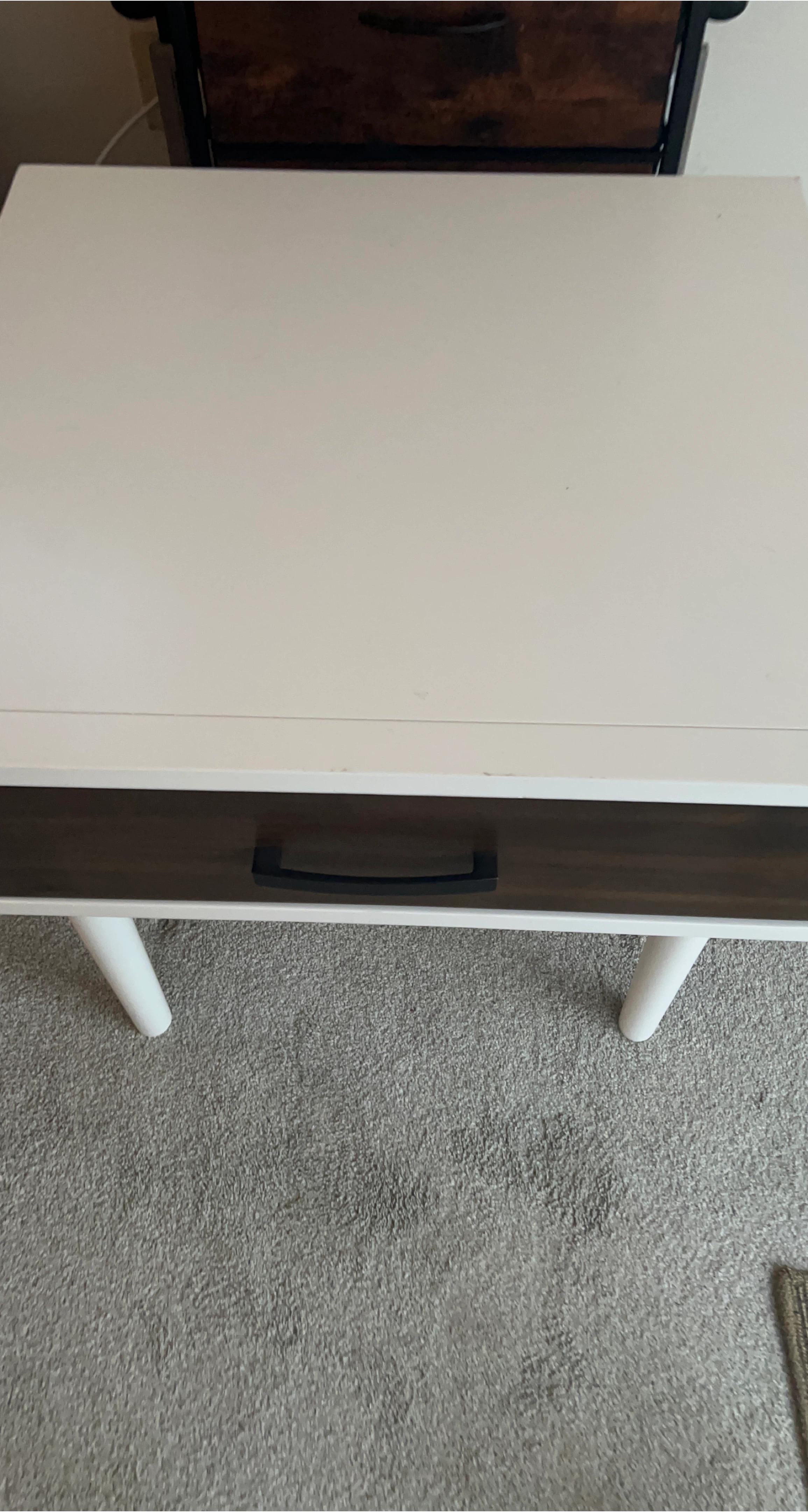 White & Wood Accent Table thumbnail