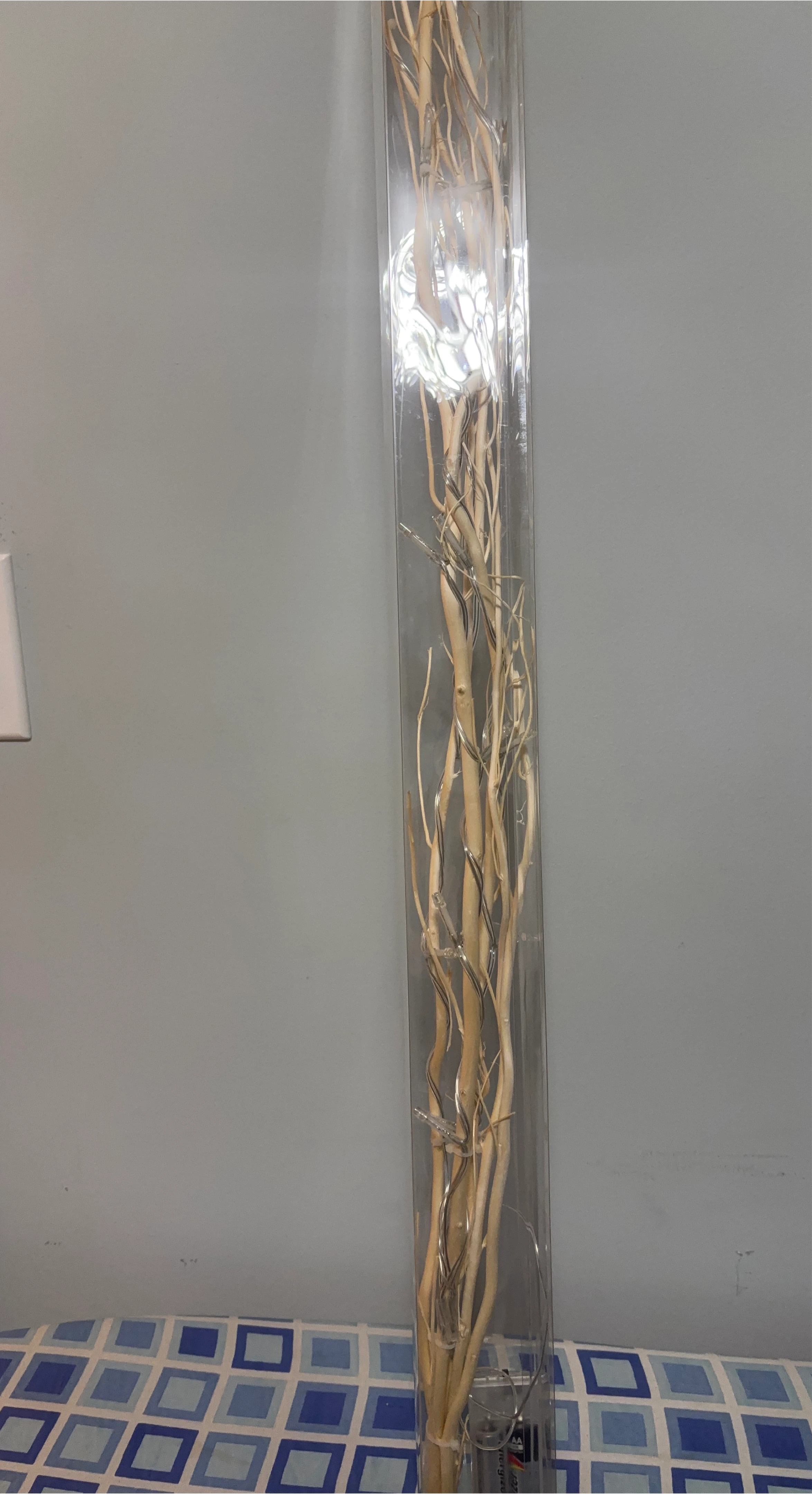🥕Decorative Branches in Clear Cylinder with Lights