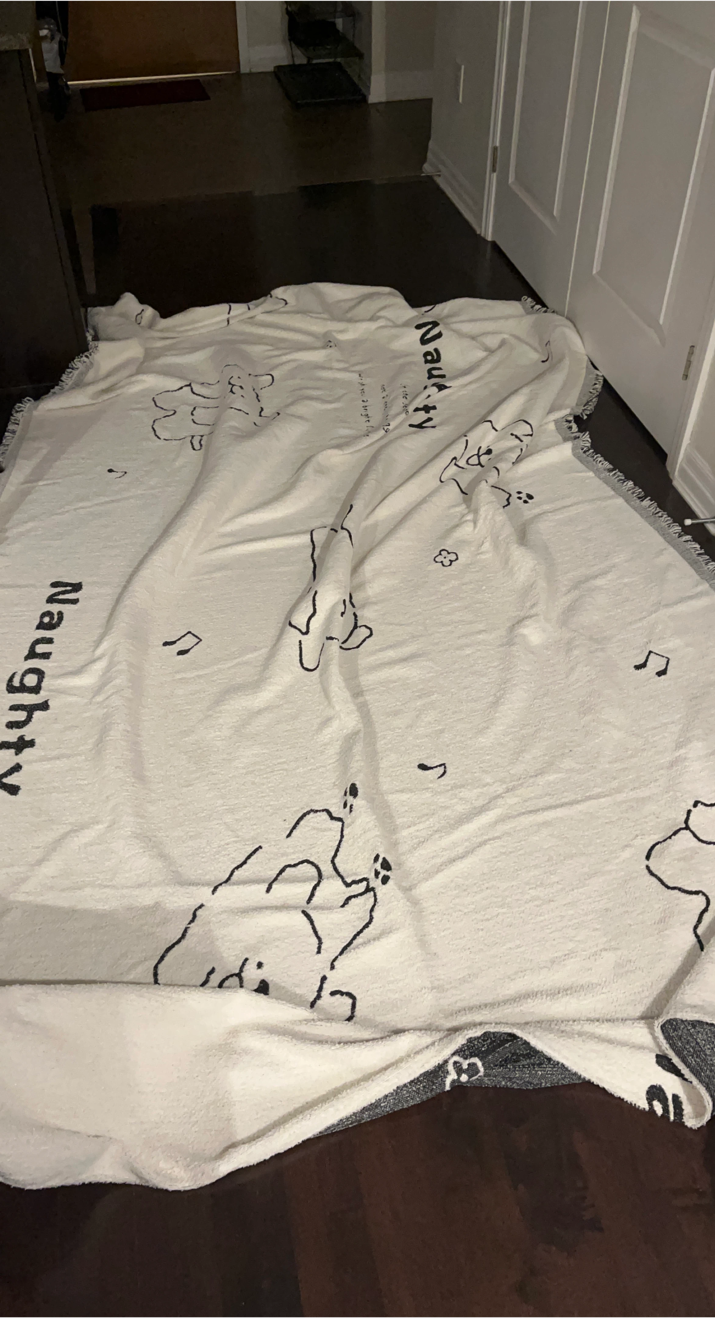 Large Naughty Dog Throw Blanket thumbnail