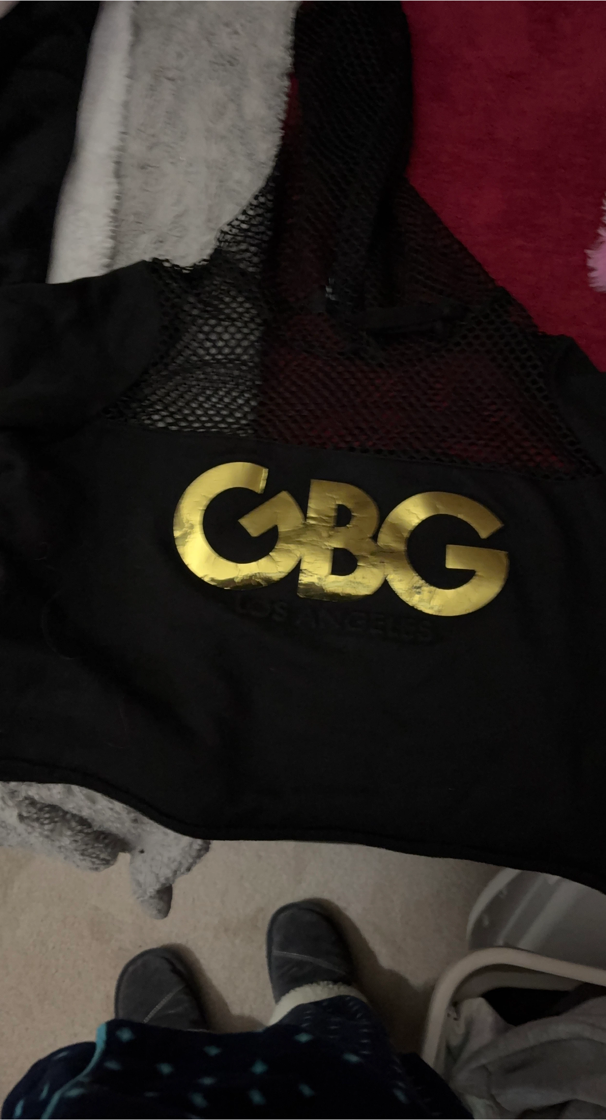 Black GBG Los Angeles Hoodie with Gold Logo