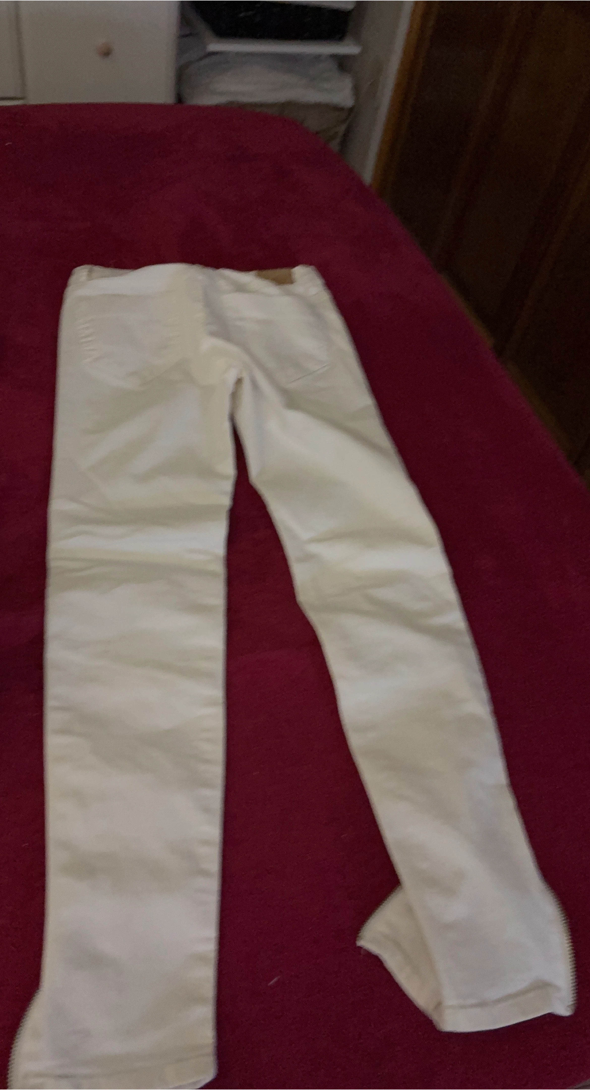 White Zipped Jeans