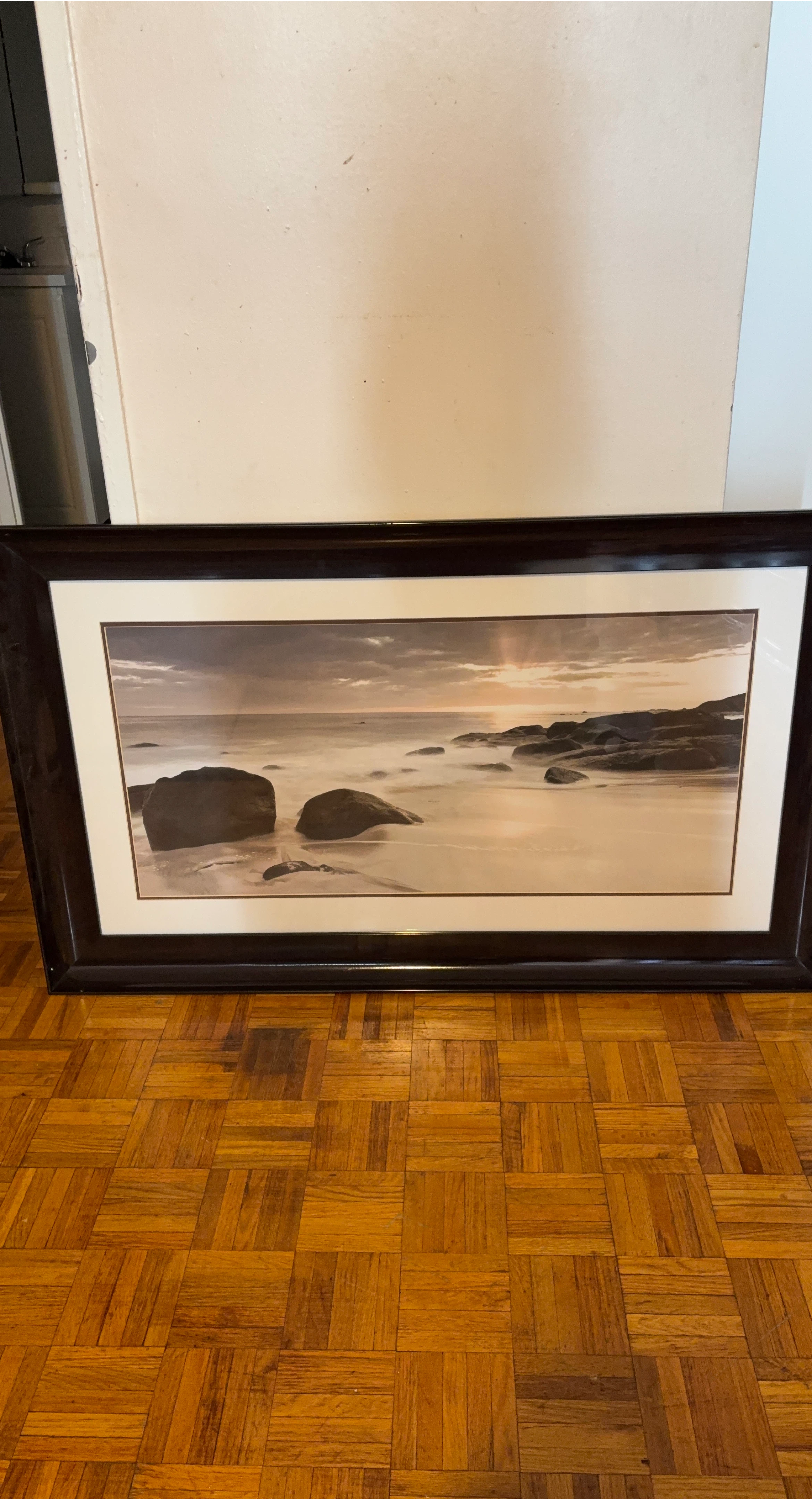 Framed Beach Scene Print