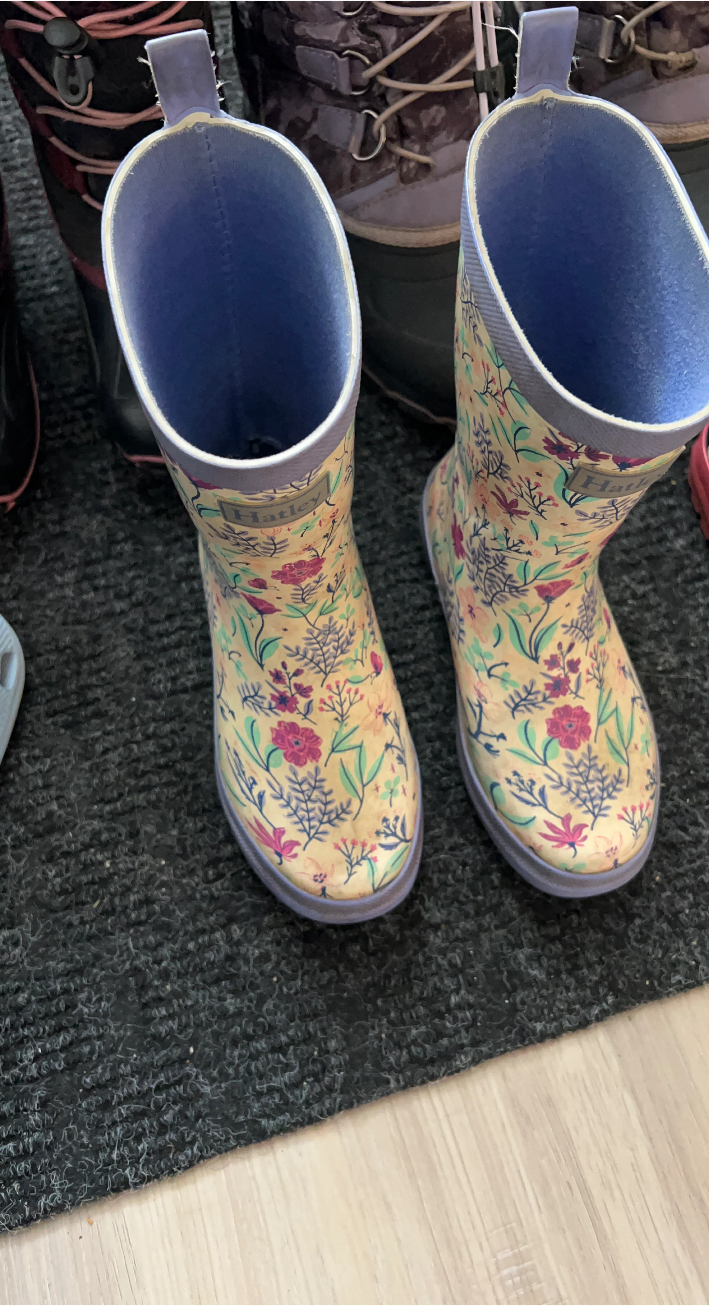 Hatley Girls' Floral Rubber Rain Boots Size 13