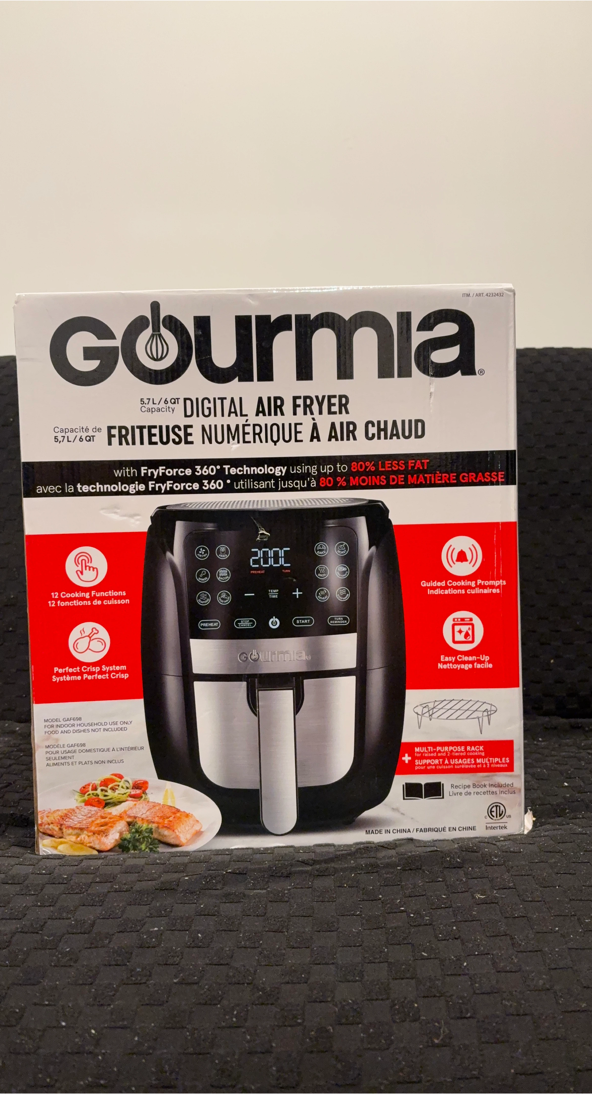 Gourmia 5.7L/6.0QT Digital Air Fryer