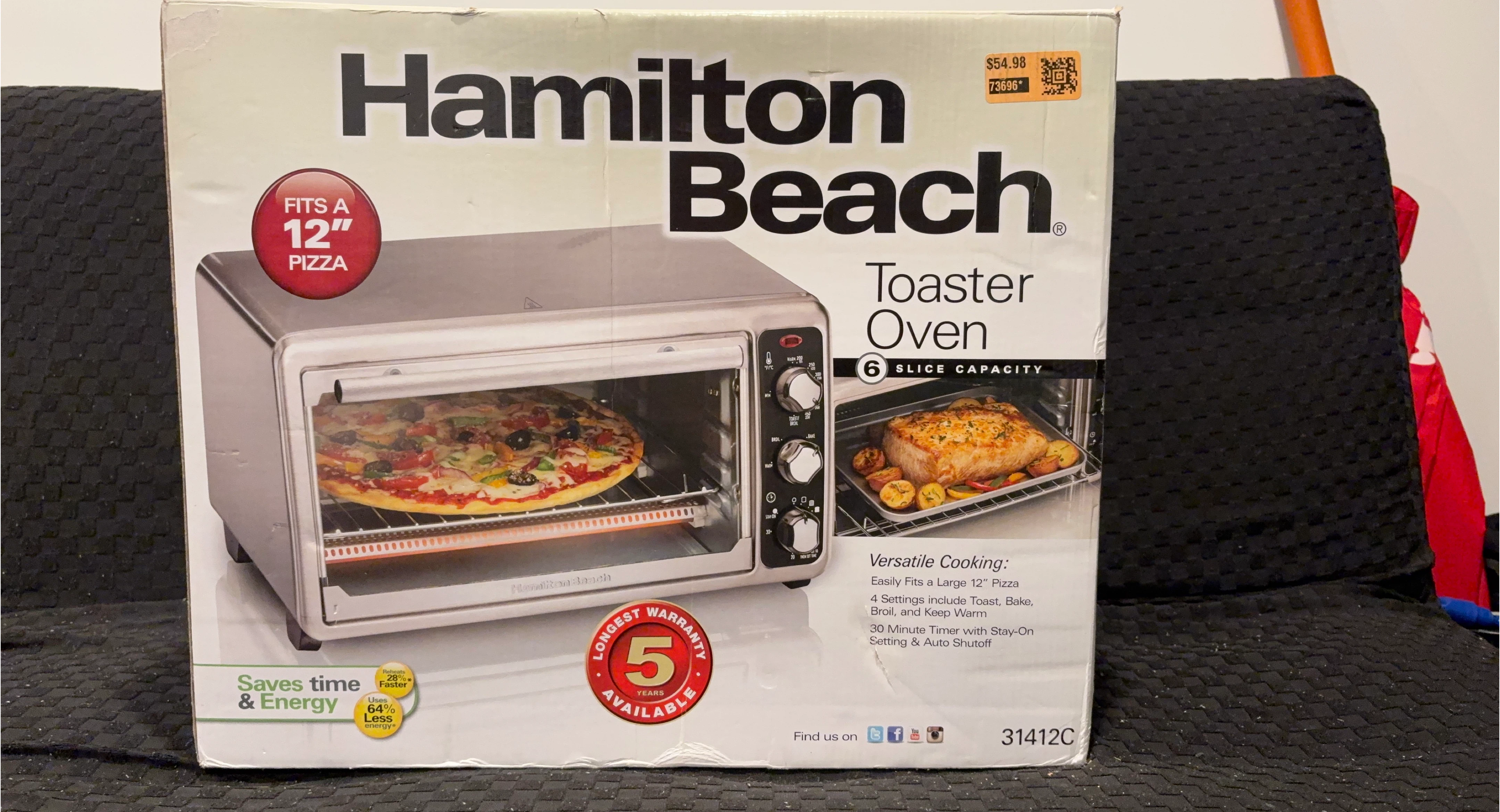 Hamilton Beach Toaster Oven - Fits 12" Pizza