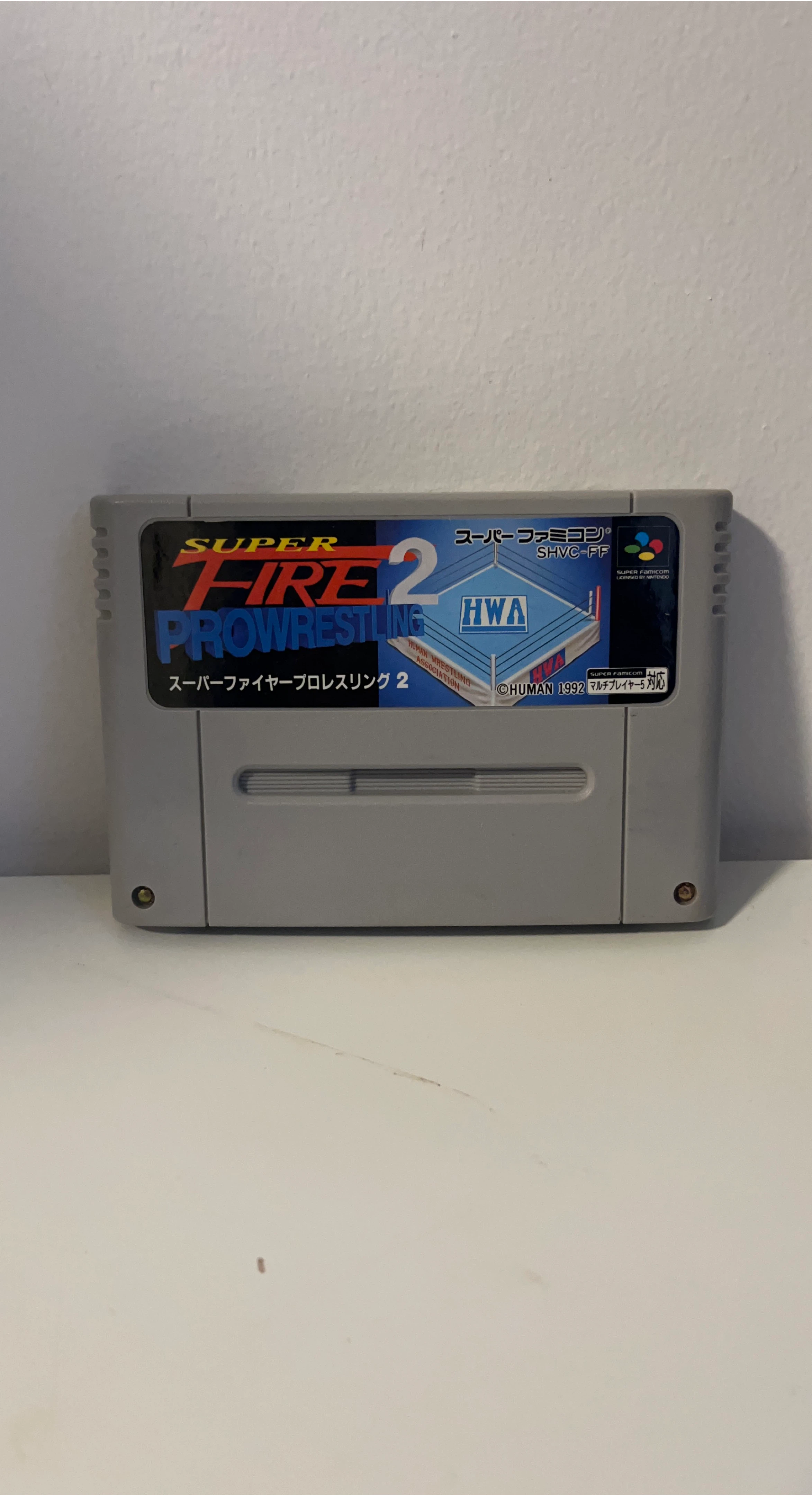 Super Famicom / SNES Super Fire Pro Wrestling 2 Game Cartridge image indicator(1)