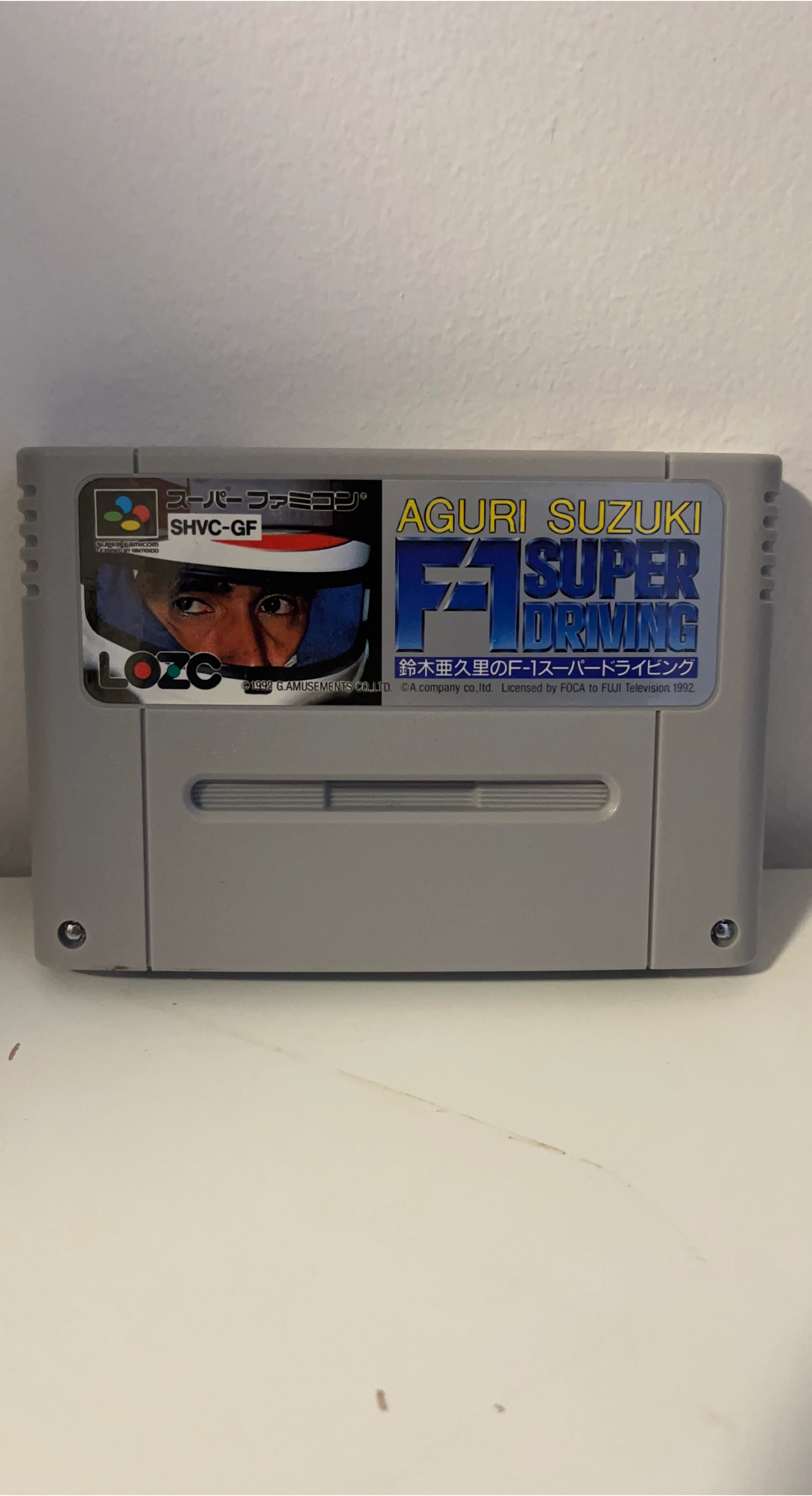Aguri Suzuki F-1 Super Driving Super Famicom Game thumbnail