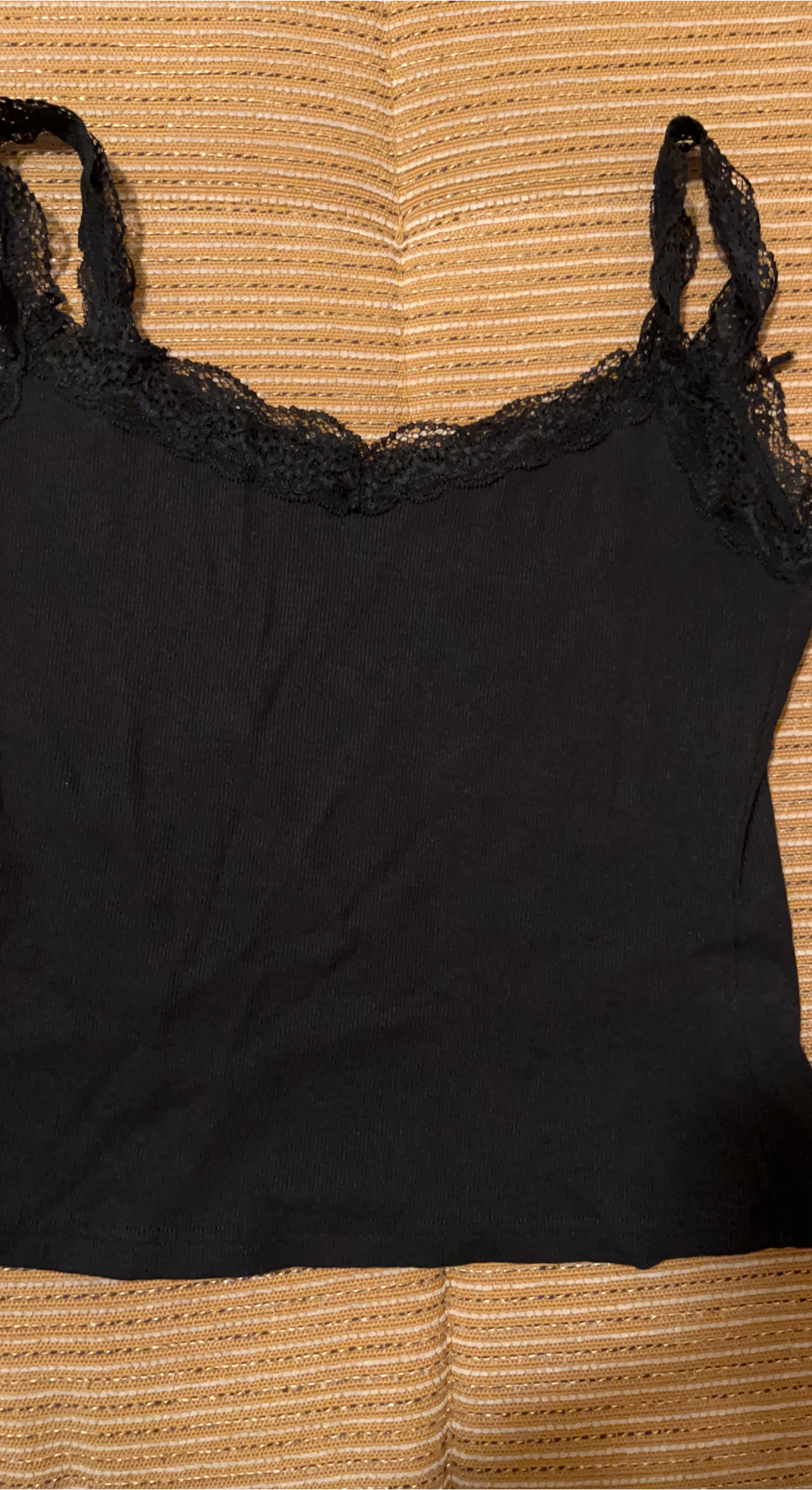 Black Lace Trim Tank Top image indicator(1)
