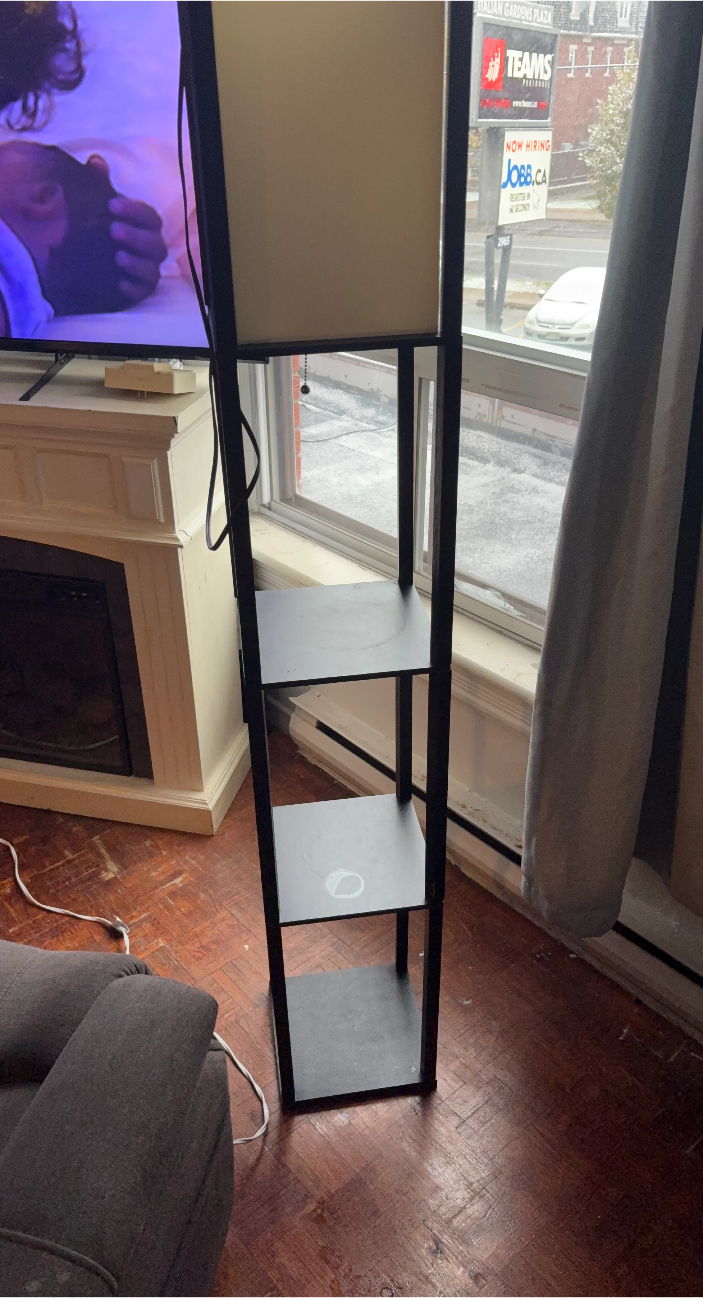 Black Shelf Floor Lamp