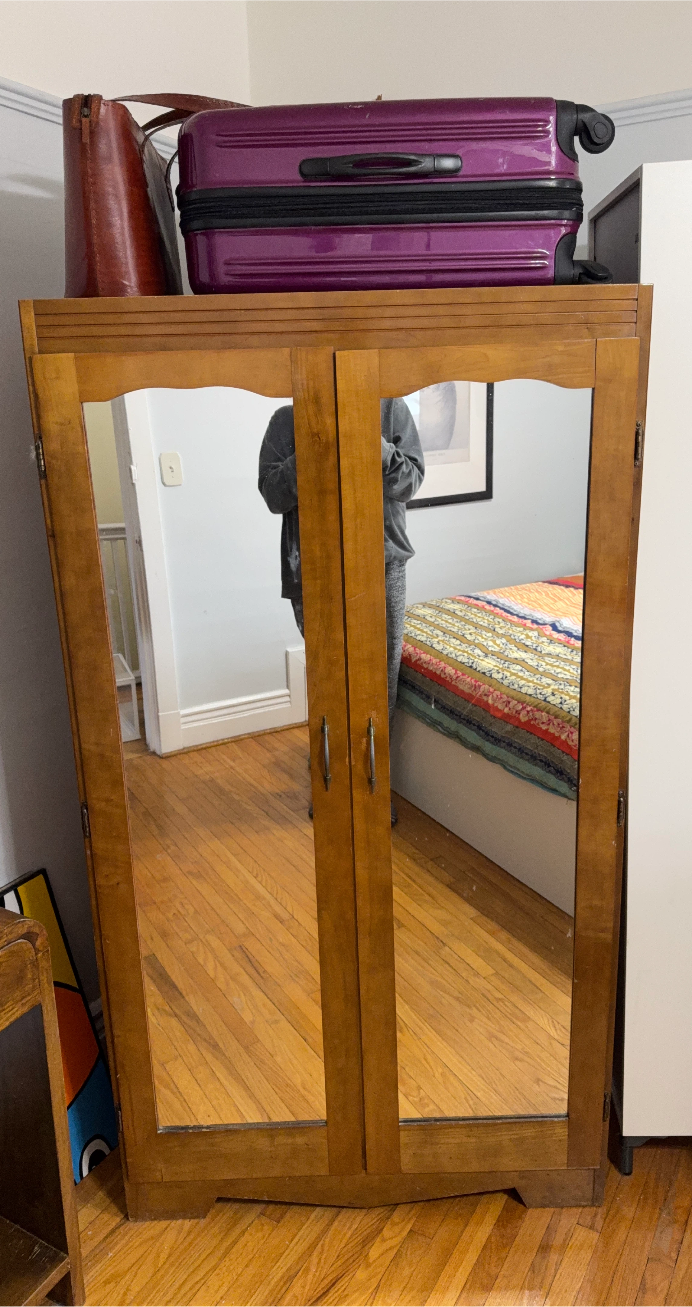 Vintage Mirrored Wardrobe - Solid Wood thumbnail