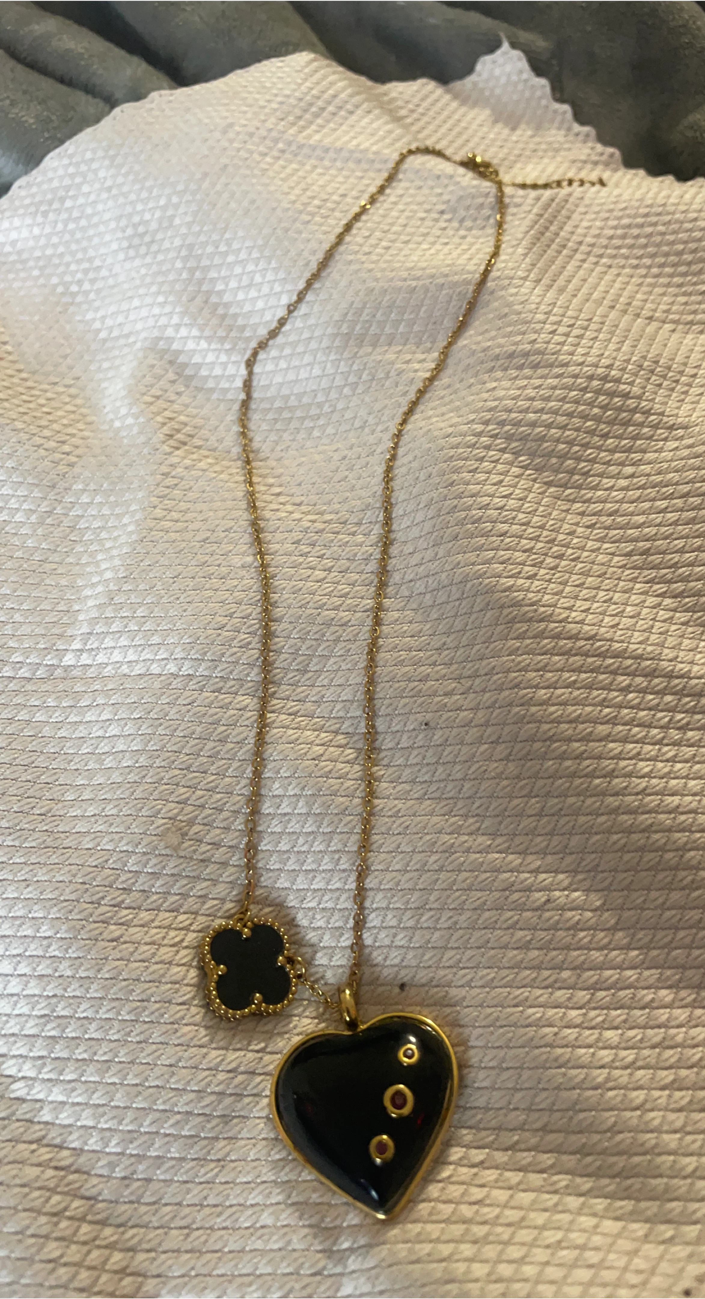 Gold Tone Necklace with Charms