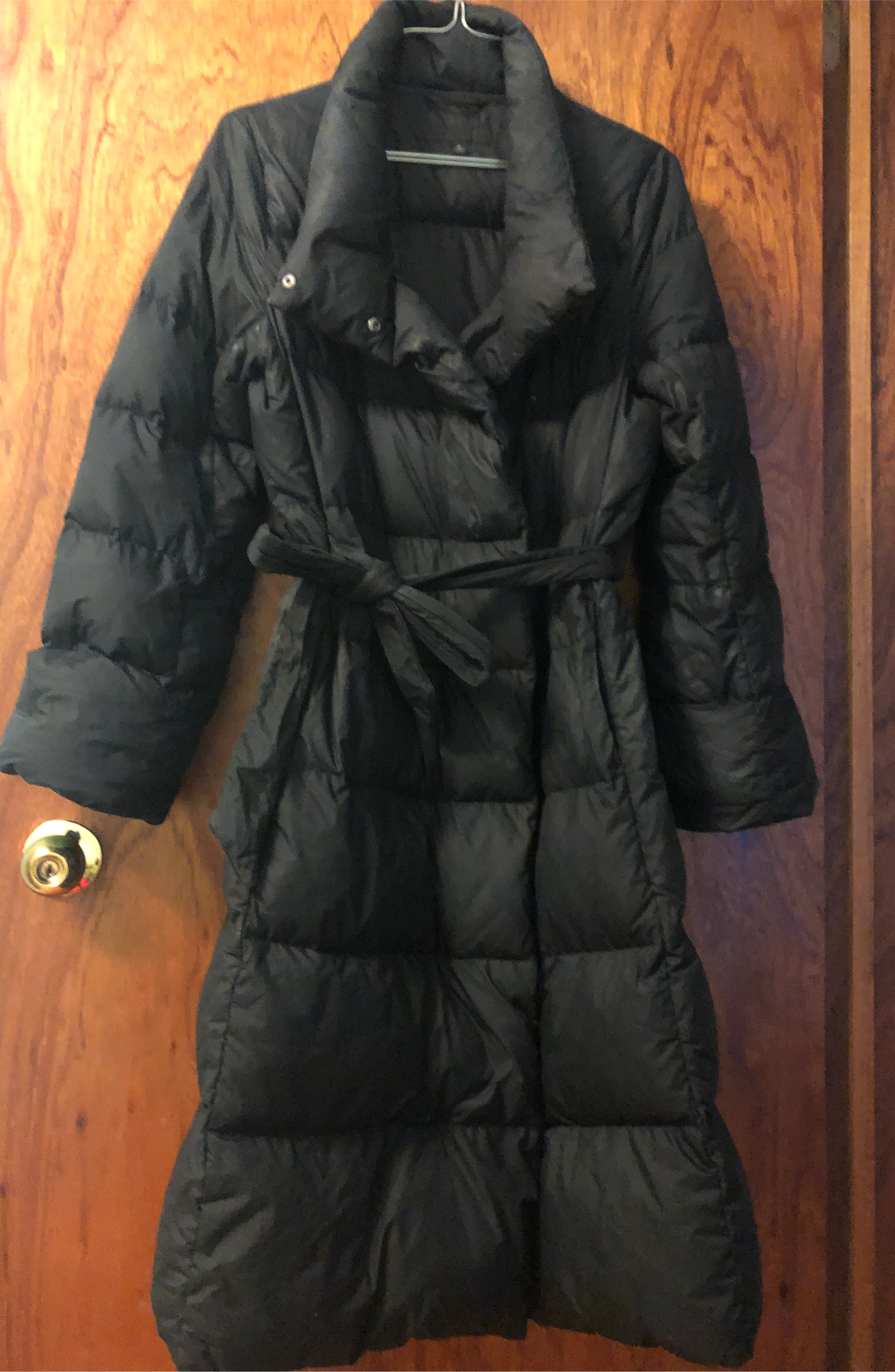 Uniqlo Black Down Coat XS thumbnail