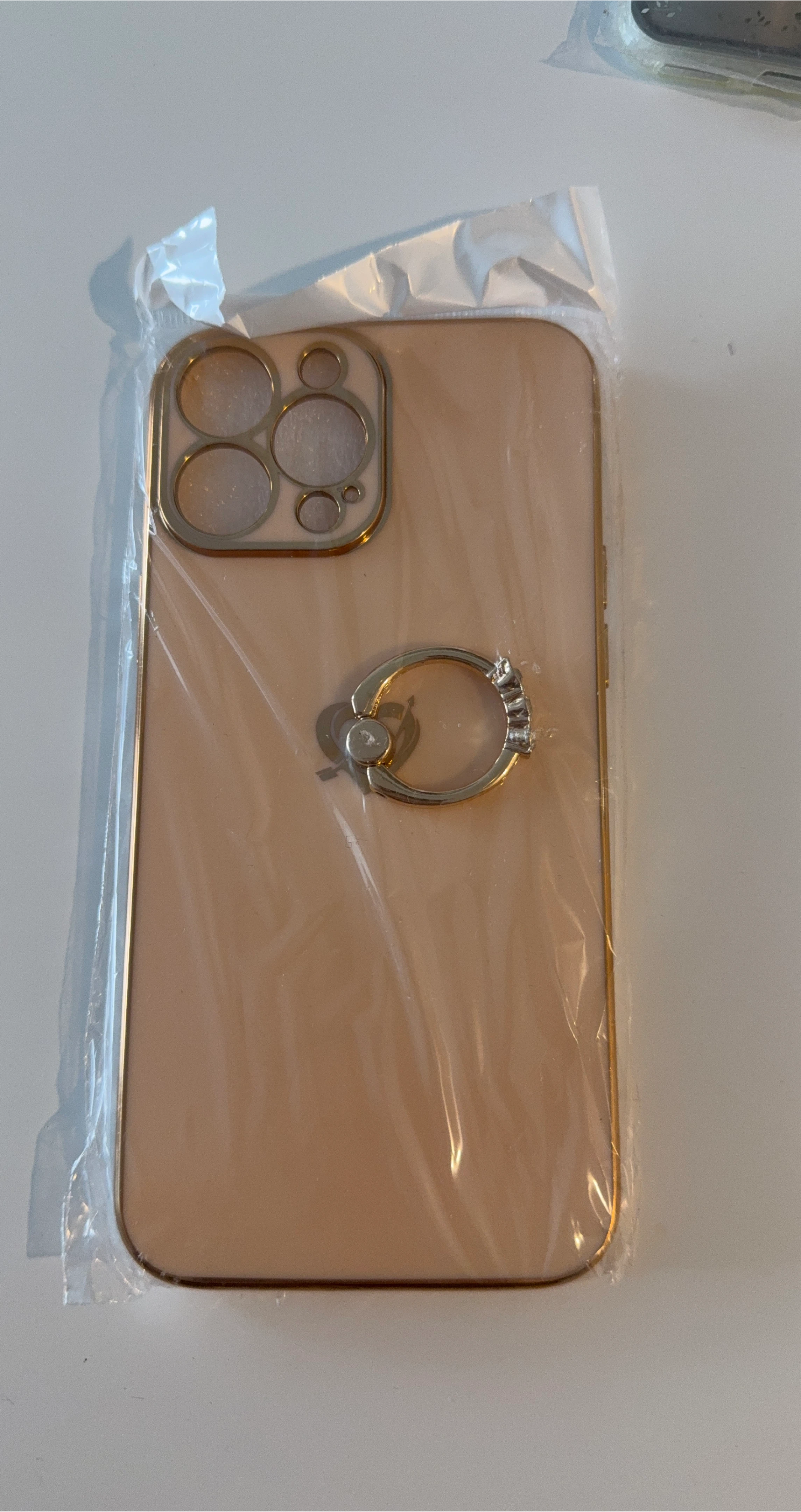 New Gold iPhone Case with Ring Stand