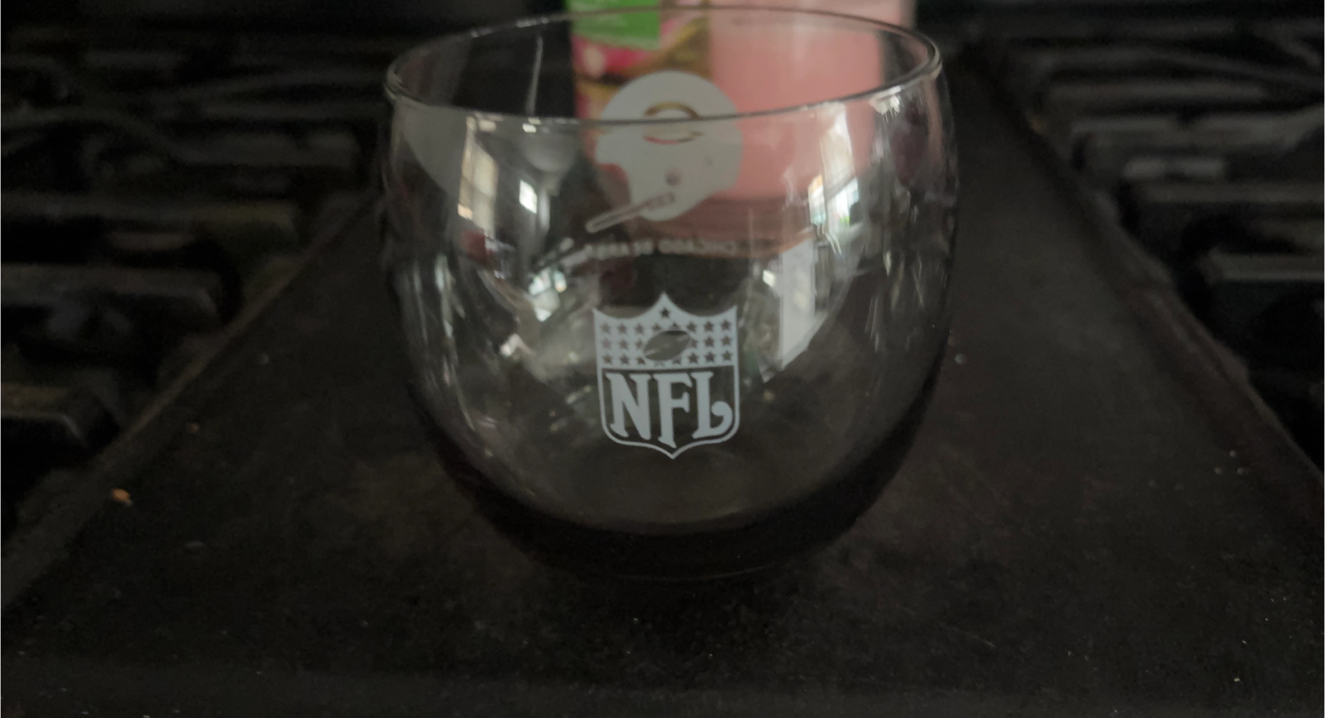 NFL Football Helmet Stemless Wine Glass