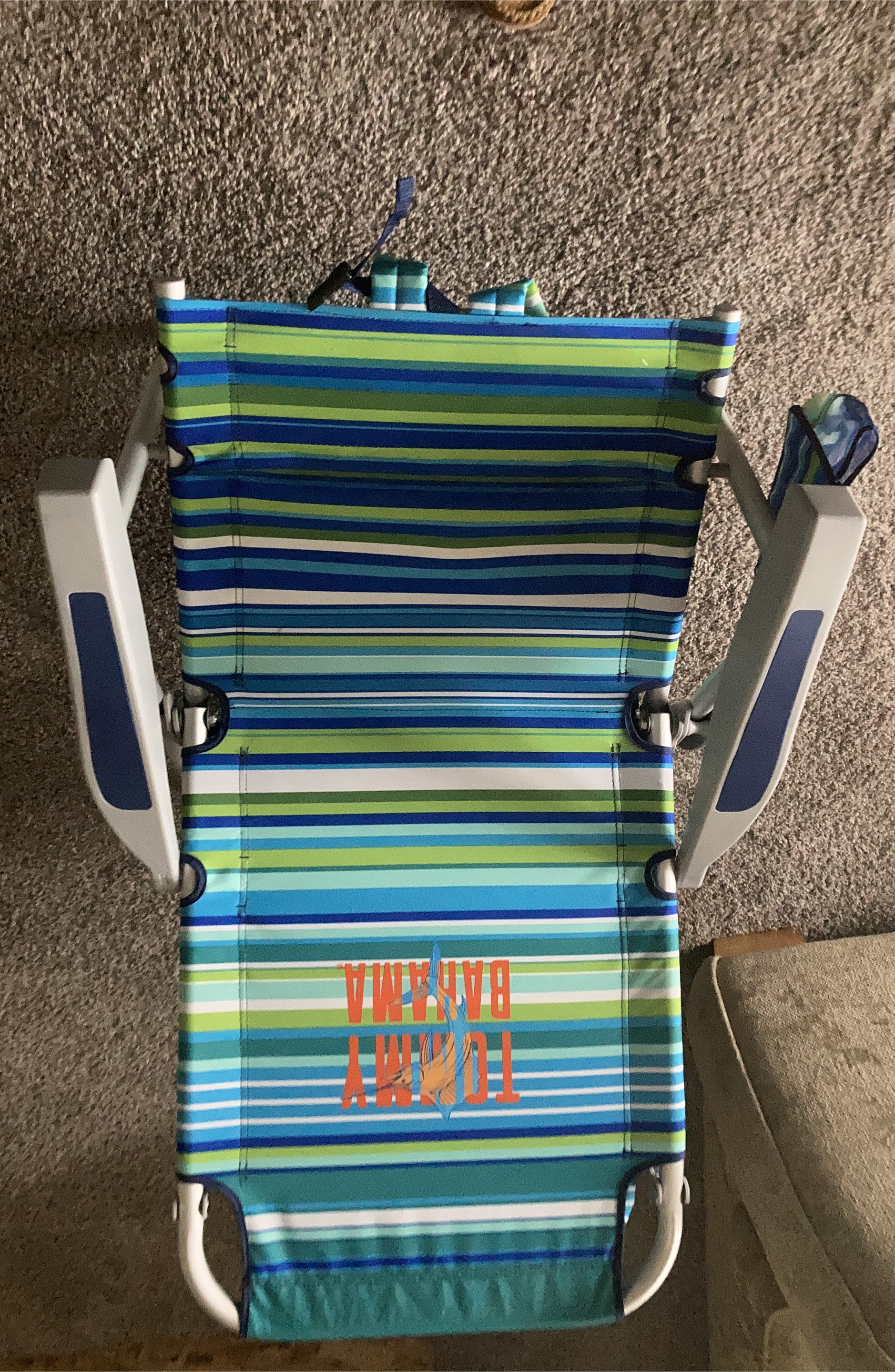 Tommy Bahama Beach Chair - Blue/Green Stripes