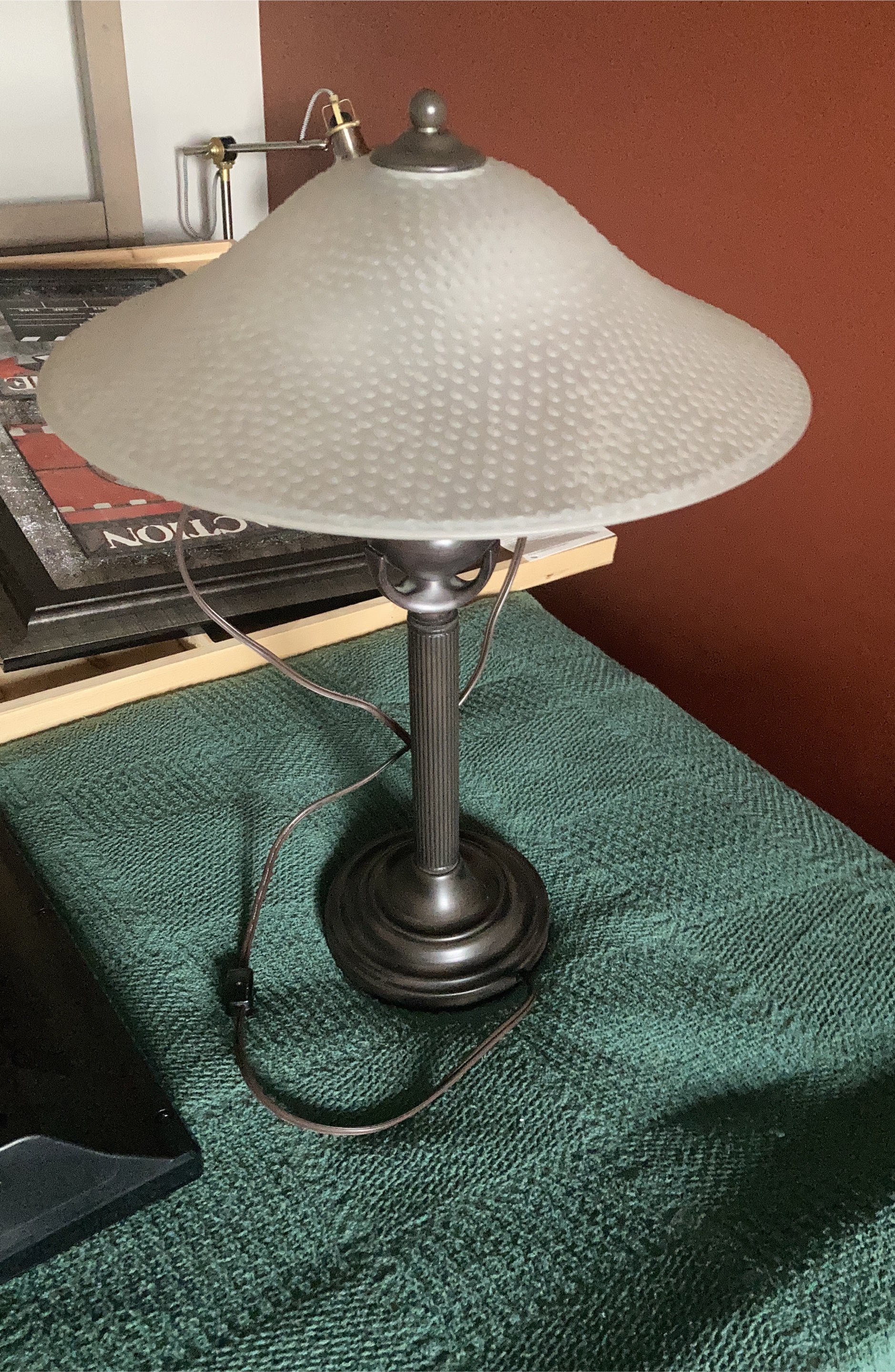 Table Lamp with Frosted Glass Shade