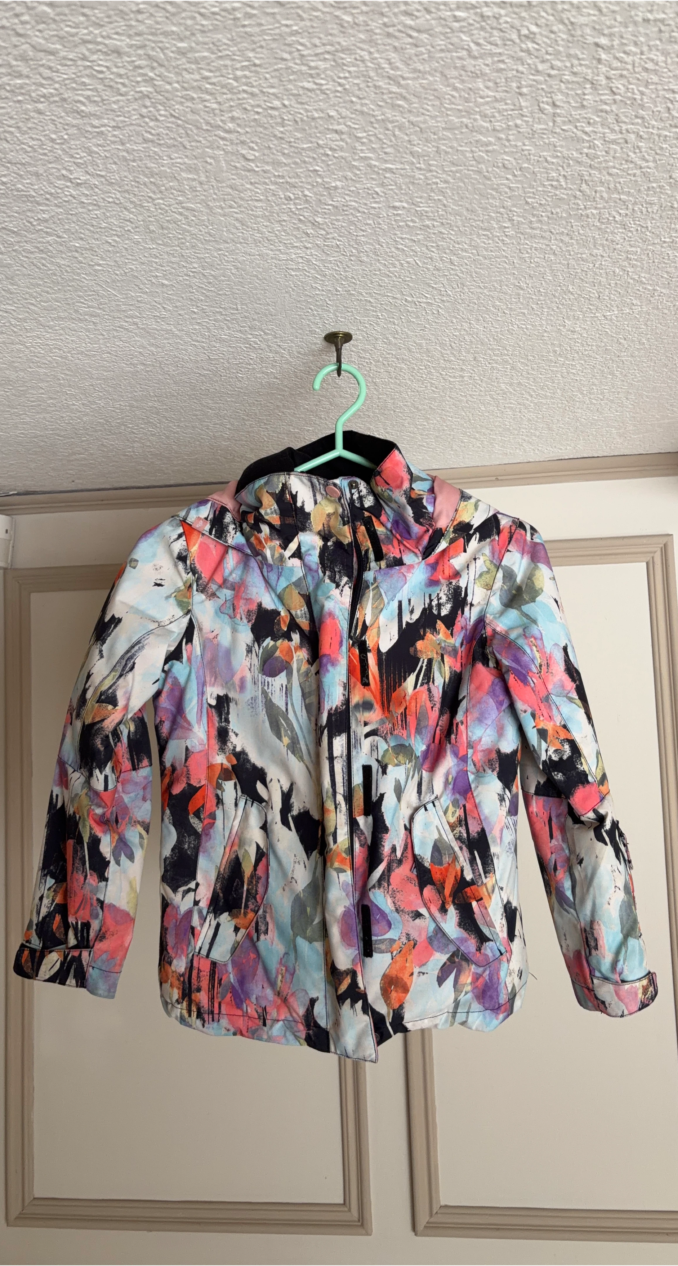 Roxy Girl Floral Ski Jacket Size M