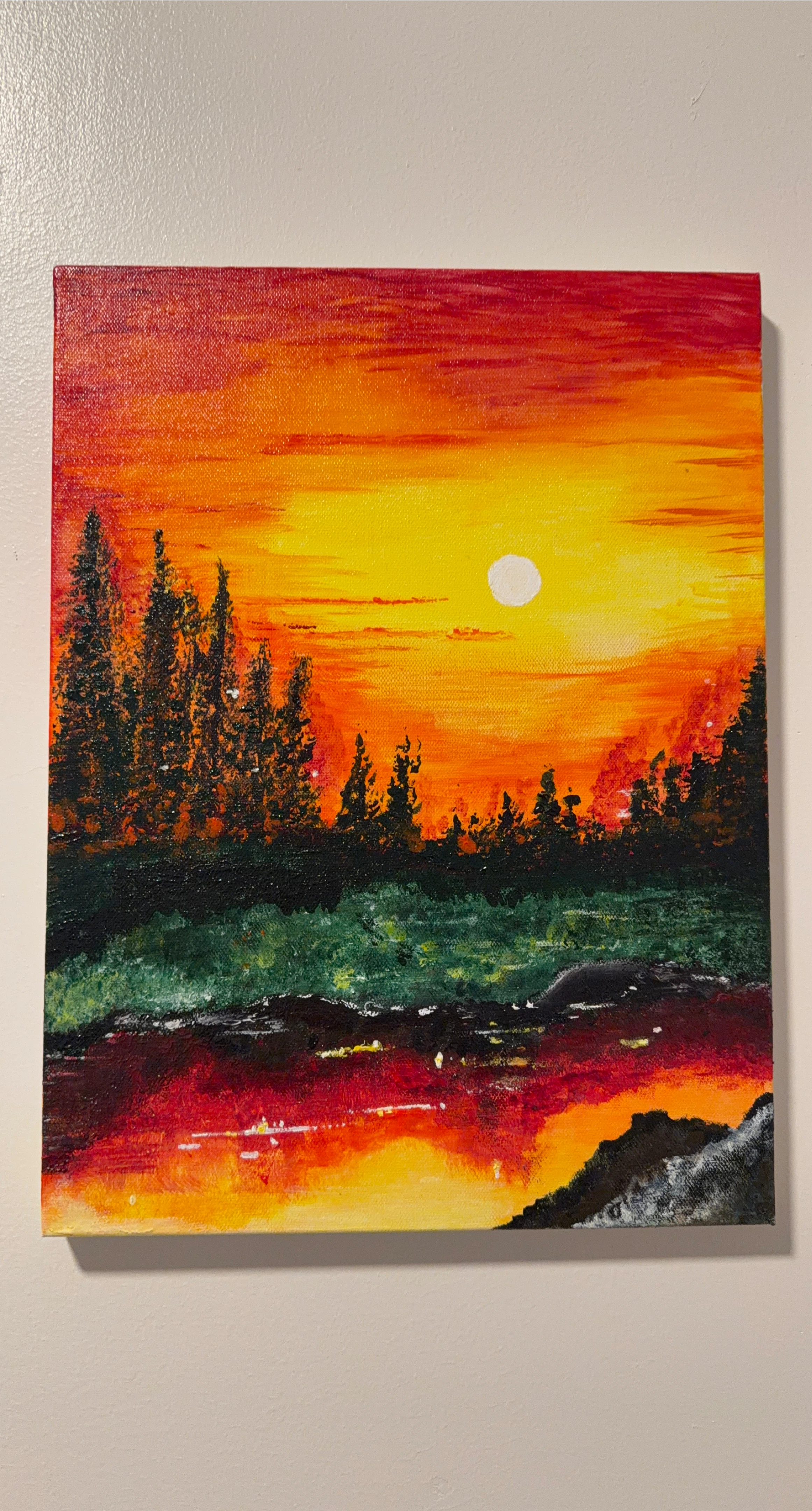 Sunset canvas painting