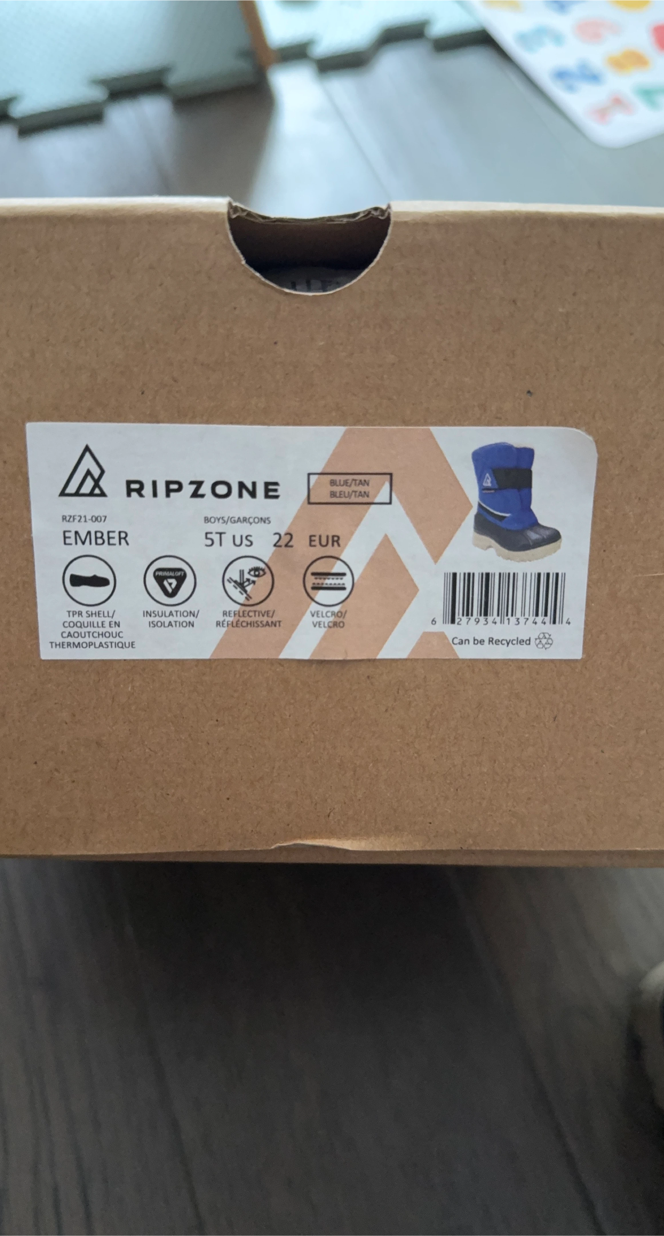 BNIB Ripzone Ember Boys Snow Boots - Size 5T thumbnail