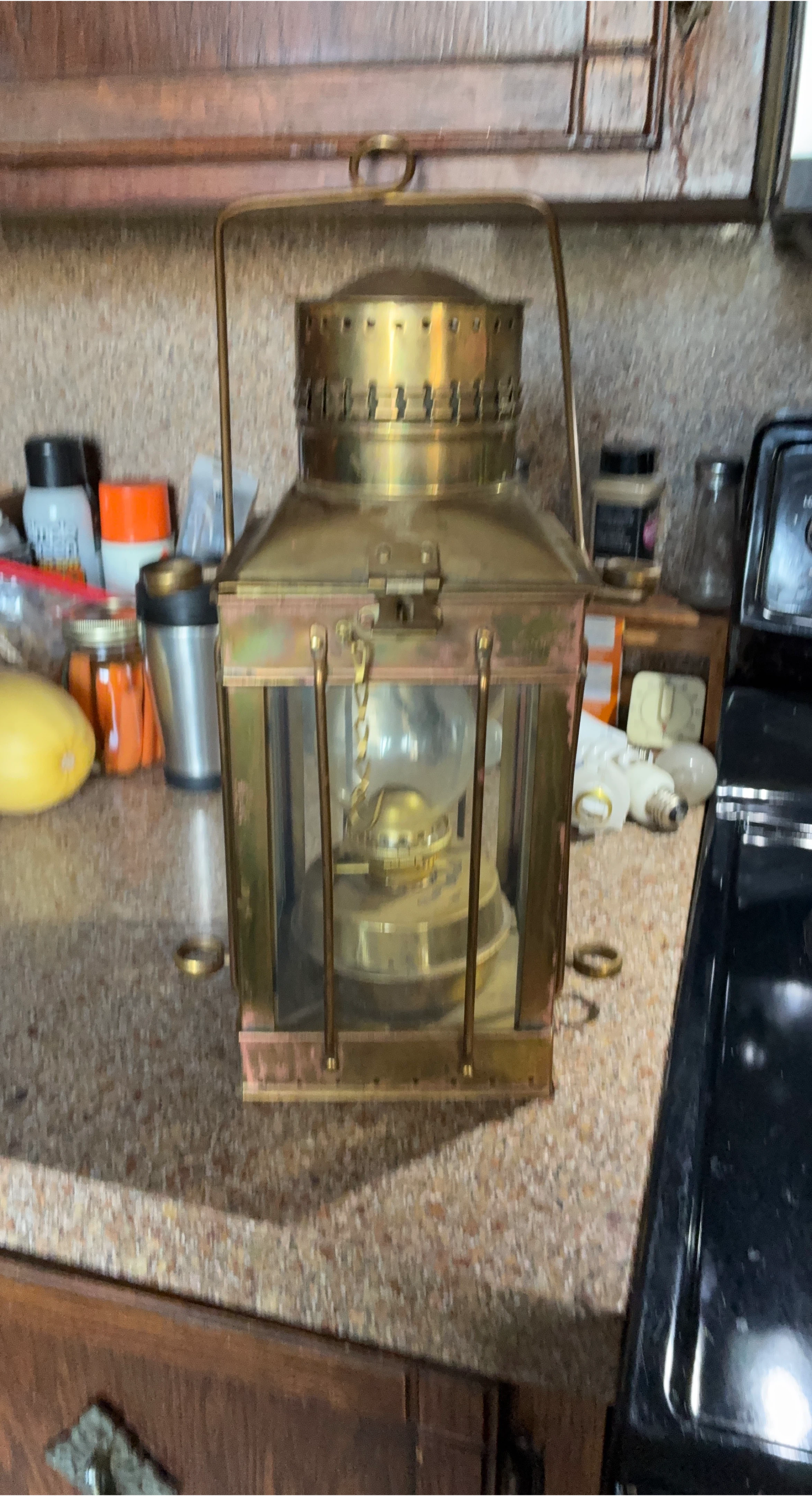 Vintage Brass Oil Lantern thumbnail