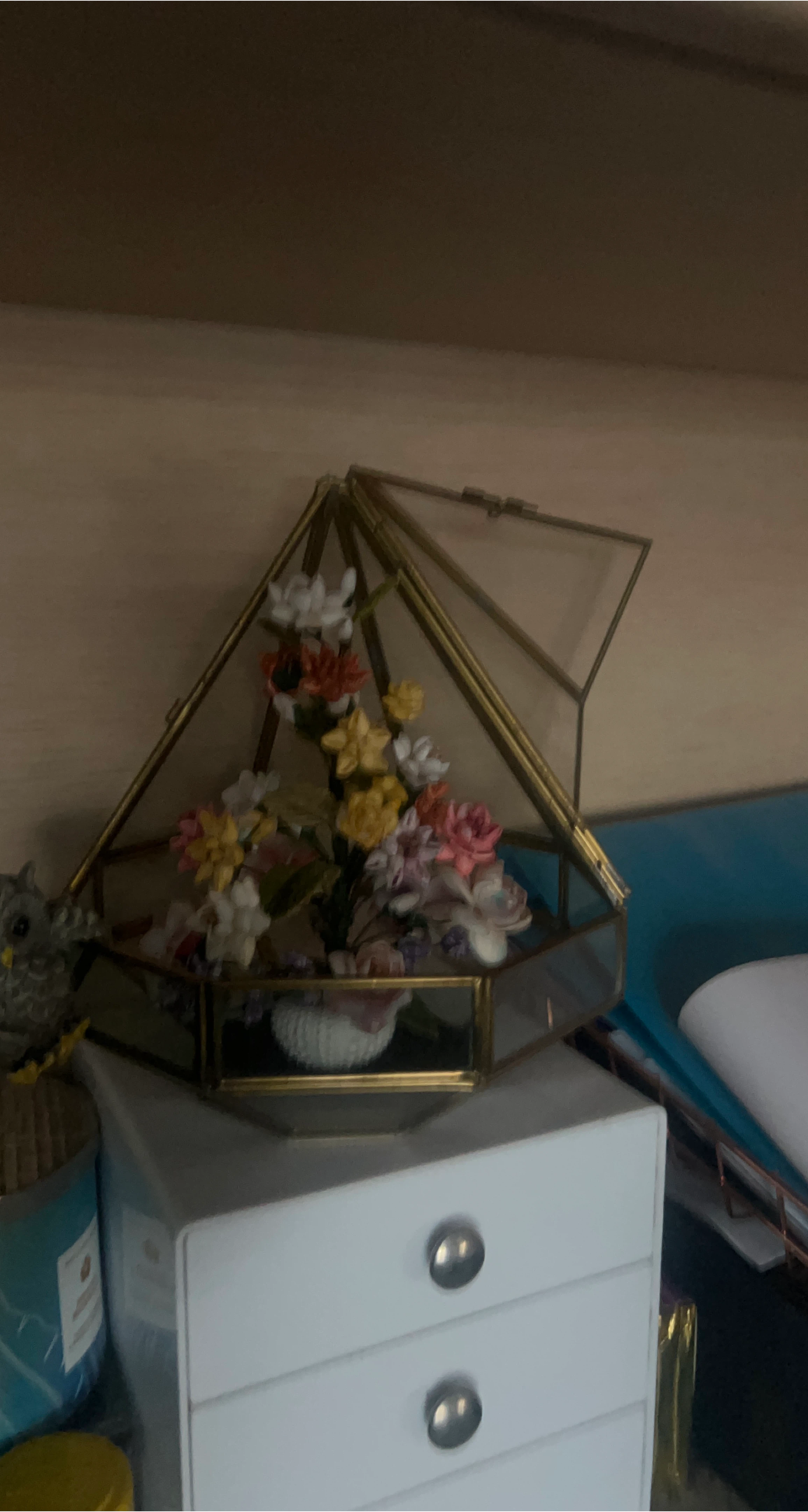 Decorative Glass Terrarium with Flowers thumbnail